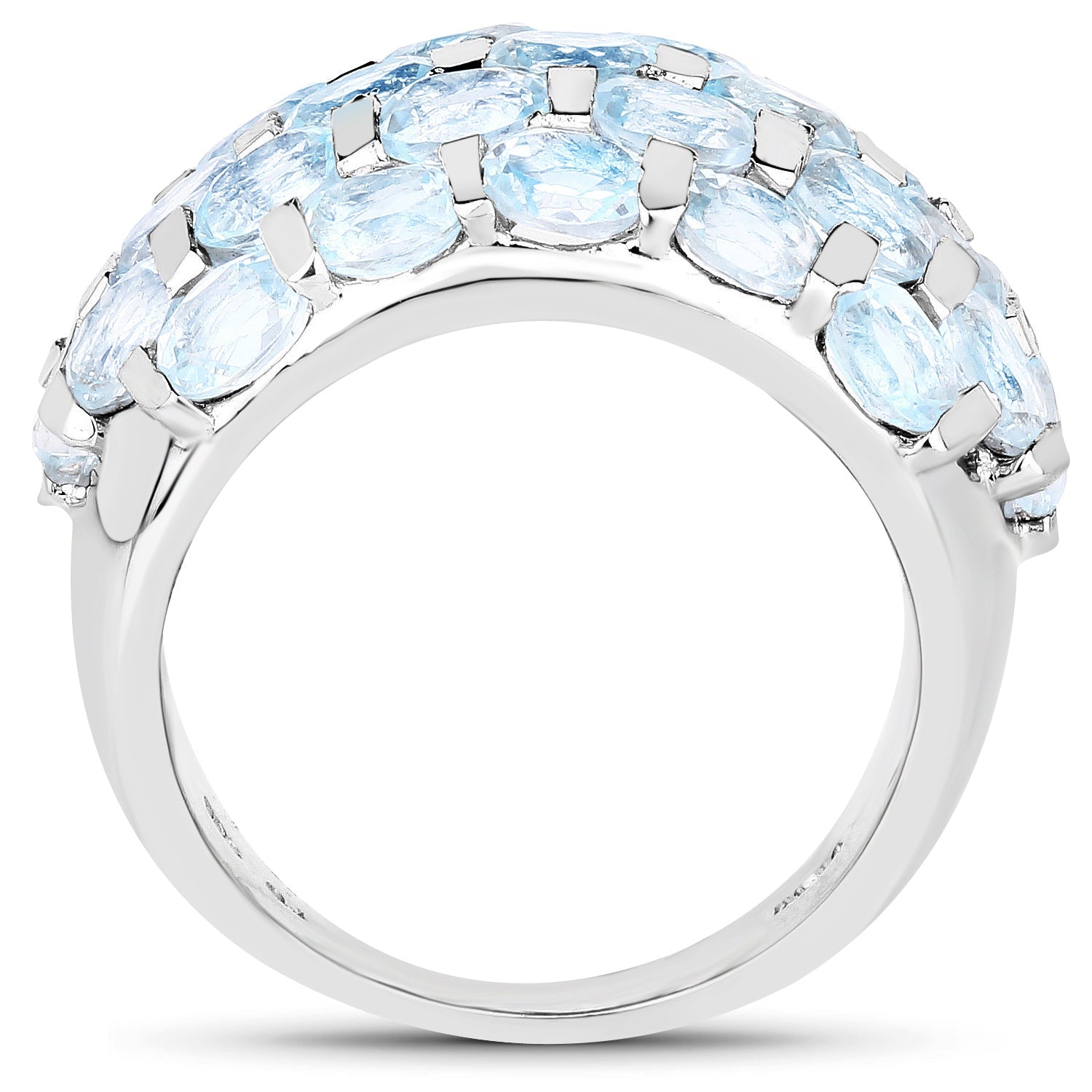 5.51 Carat Genuine Blue Topaz .925 Sterling Silver Ring on sale at MyriadMart