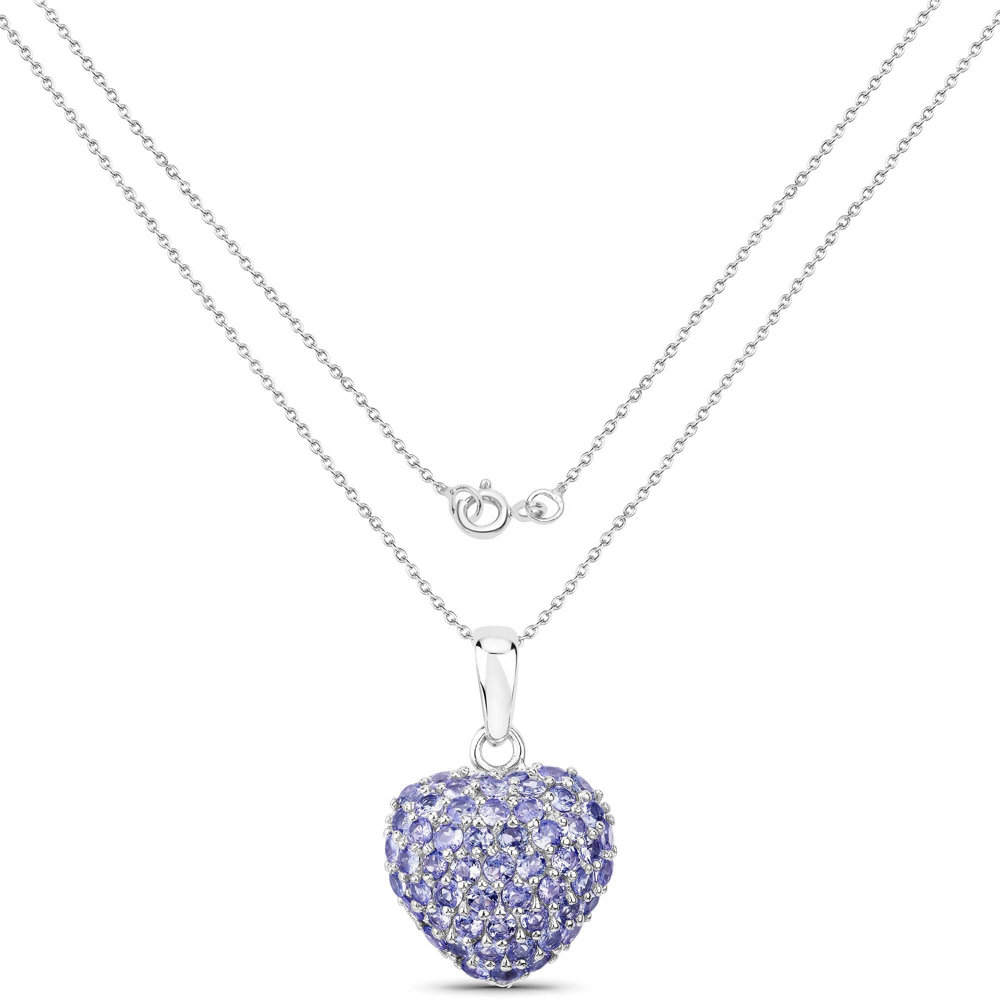 7.00 Carat Genuine Tanzanite .925 Sterling Silver Pendant on sale at MyriadMart