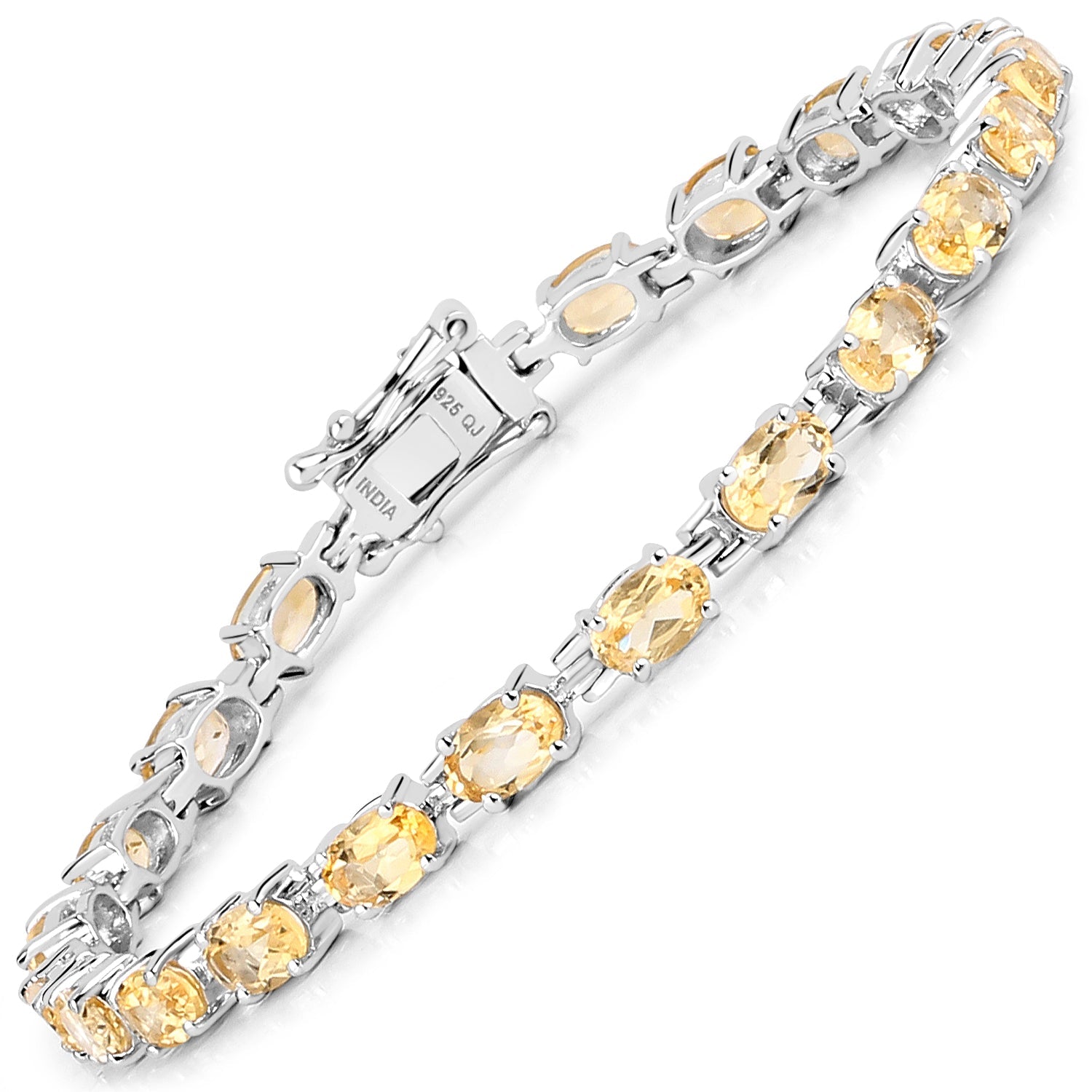 9.03 Carat Genuine Citrine .925 Sterling Silver Bracelet on sale at MyriadMart