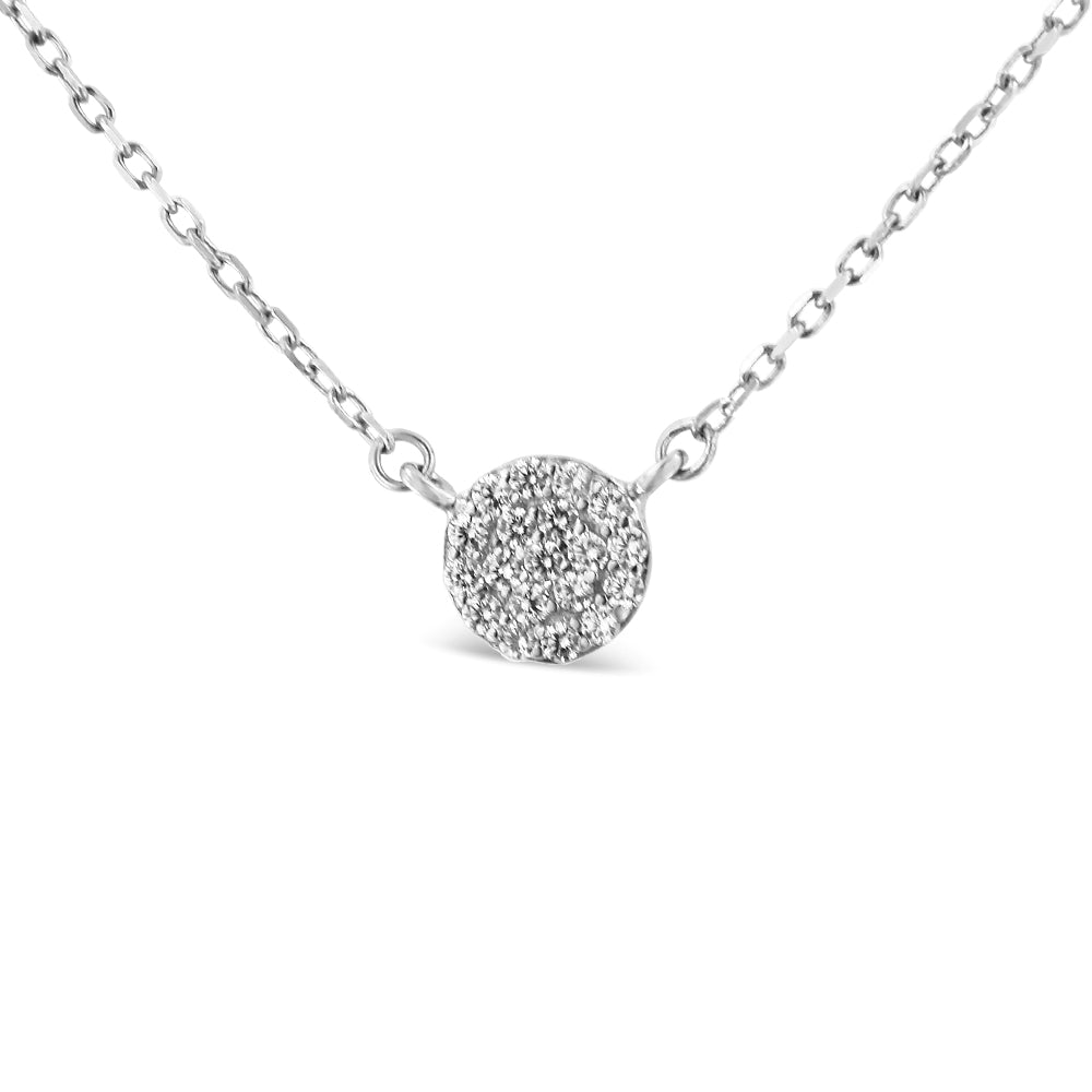 .925 Sterling Silver 1/2 Cttw Round Diamond Medallion Multi-Strand Tri Pendant 18" Necklace H-I Color, I2-I3 Clarity on sale at MyriadMart