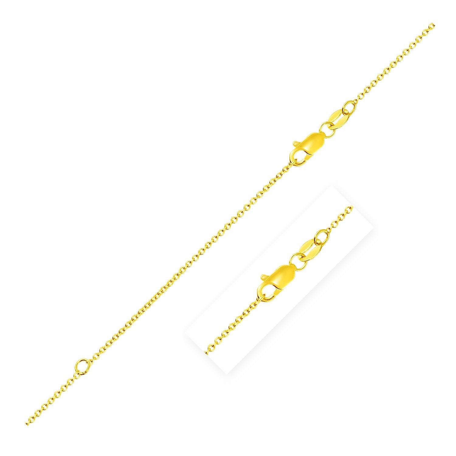Extendable Cable Chain in 14k Yellow Gold 1.0mm on sale at MyriadMart
