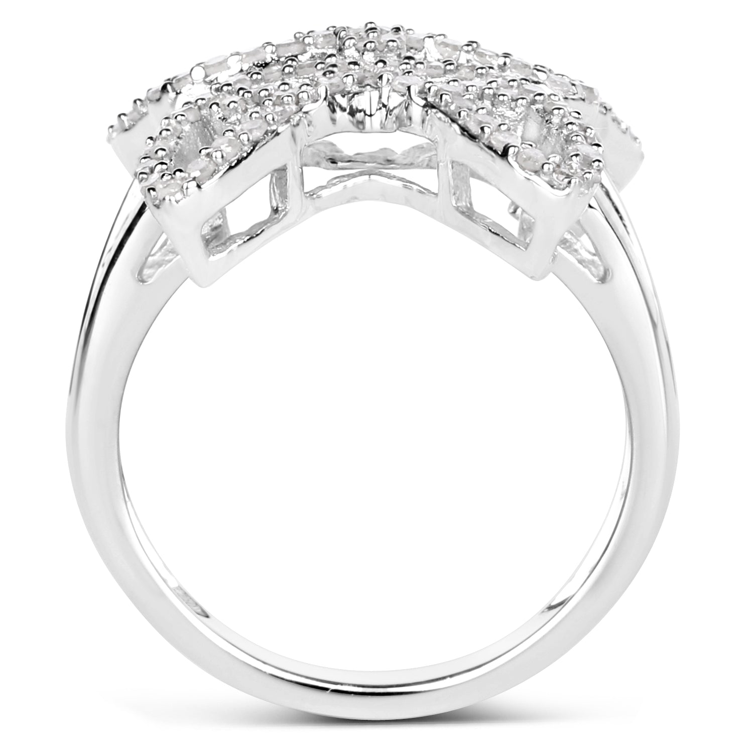 0.58 Carat Genuine White Diamond .925 Sterling Silver Ring on sale at MyriadMart