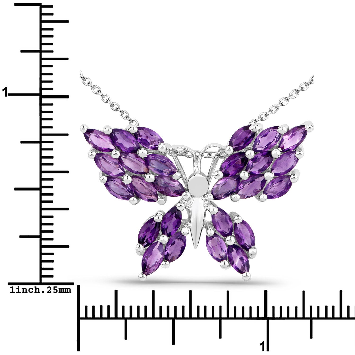 3.90 Carat Genuine Amethyst .925 Sterling Silver Pendant on sale at MyriadMart
