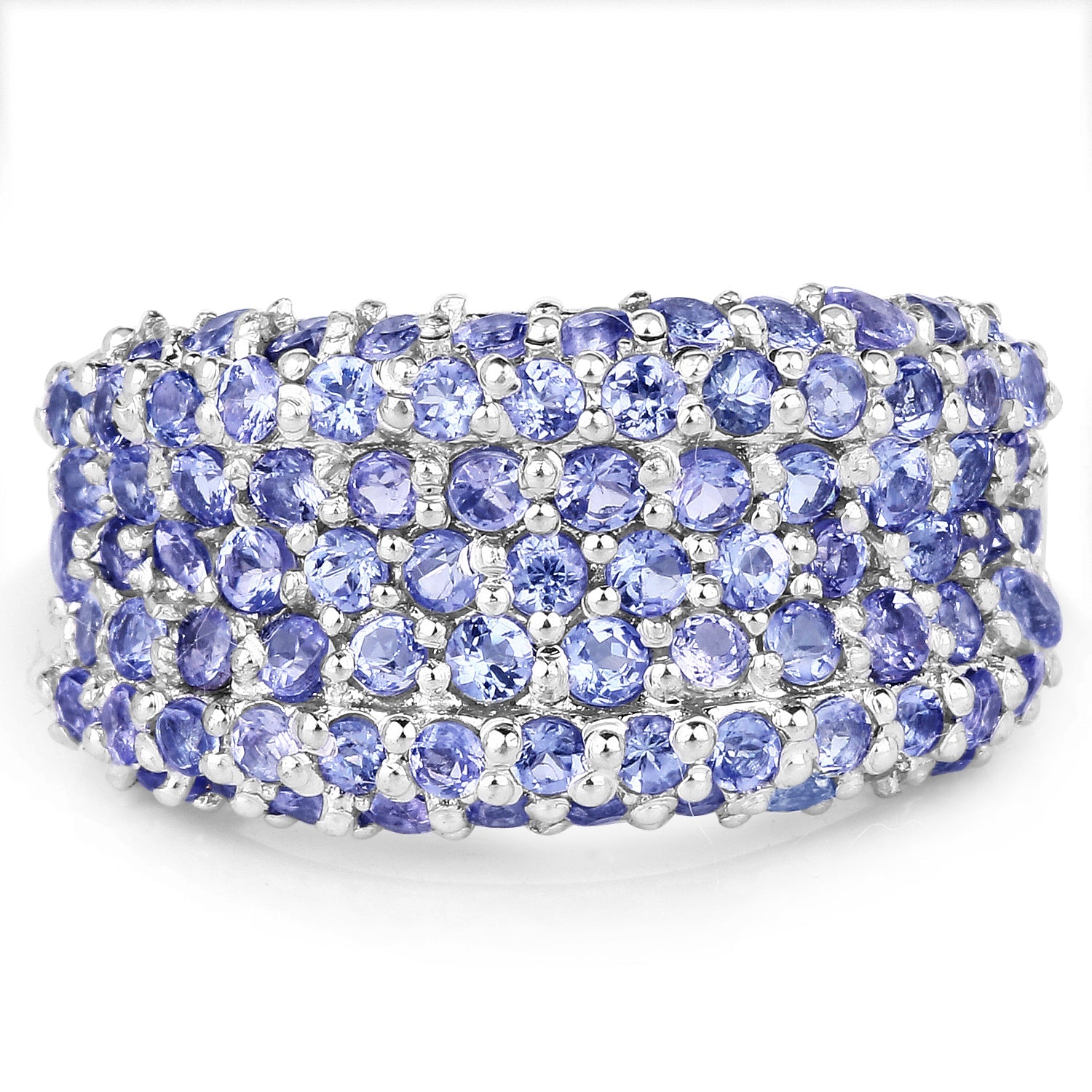 2.47 Carat Genuine Tanzanite .925 Sterling Silver Ring on sale at MyriadMart