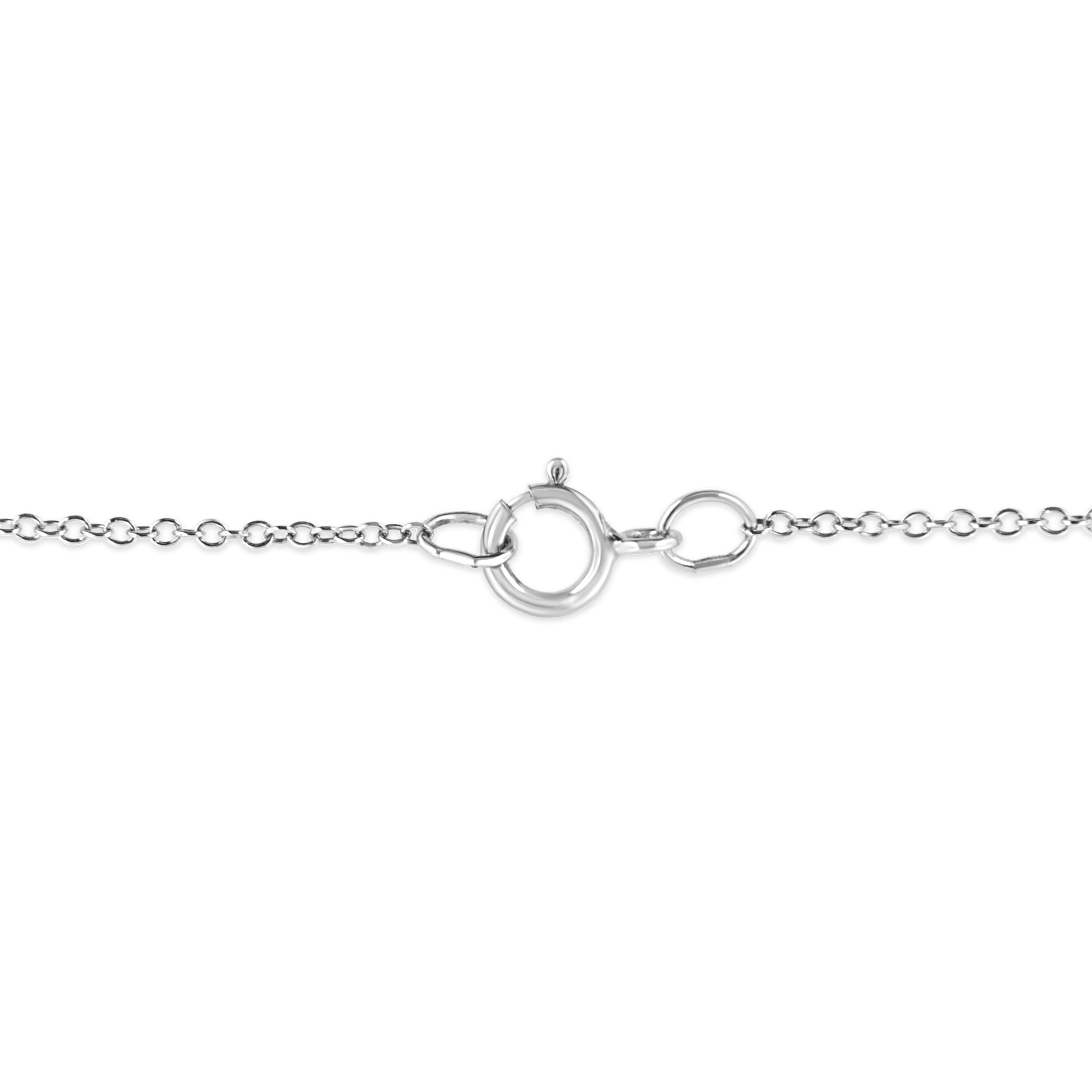 .925 Sterling Silver Prong-Set Diamond Accent Starfish 18" Pendant Necklace I-J Color, I1-I2 Clarity on sale at MyriadMart