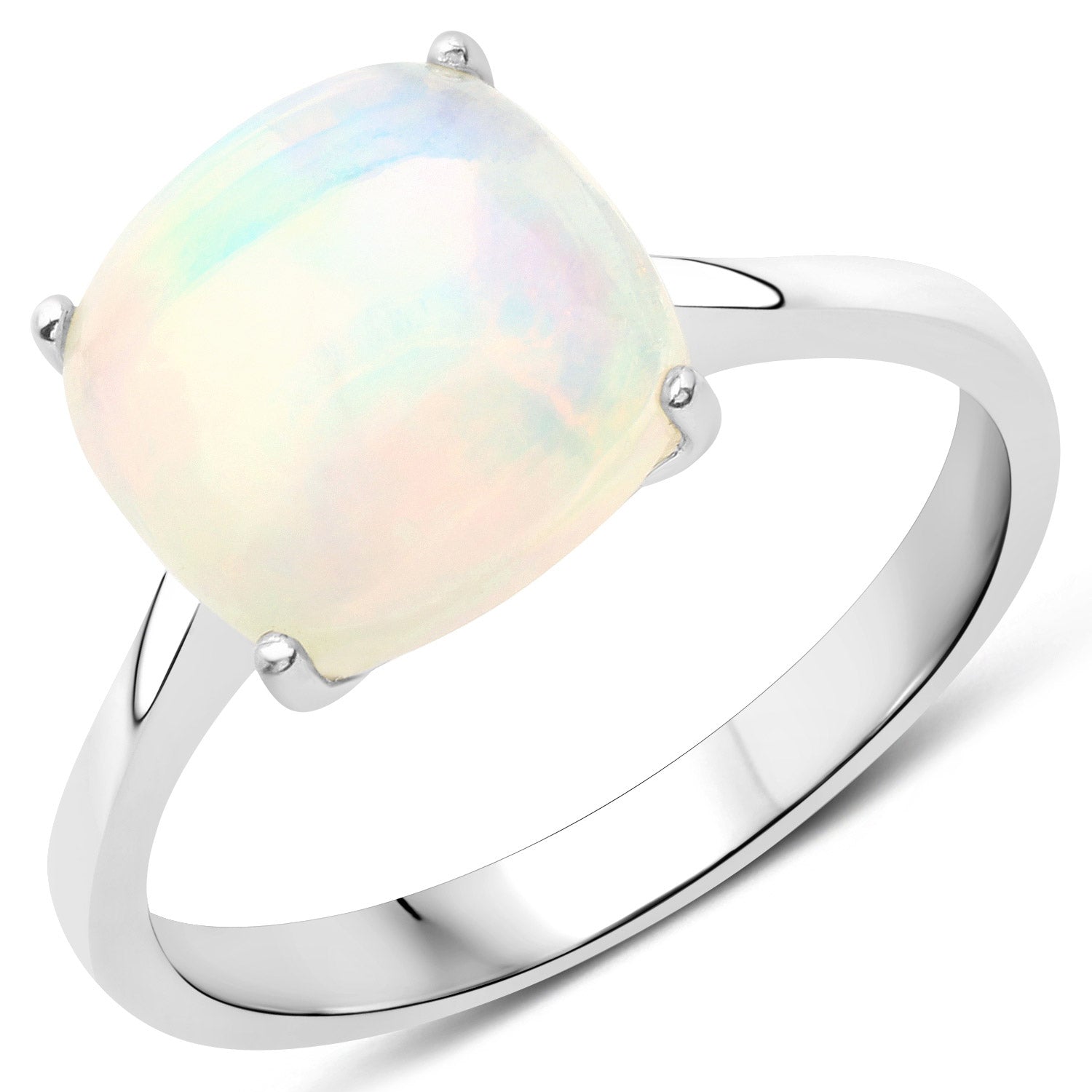2.90 Carat Genuine Ethiopian Opal .925 Sterling Silver Ring on sale at MyriadMart