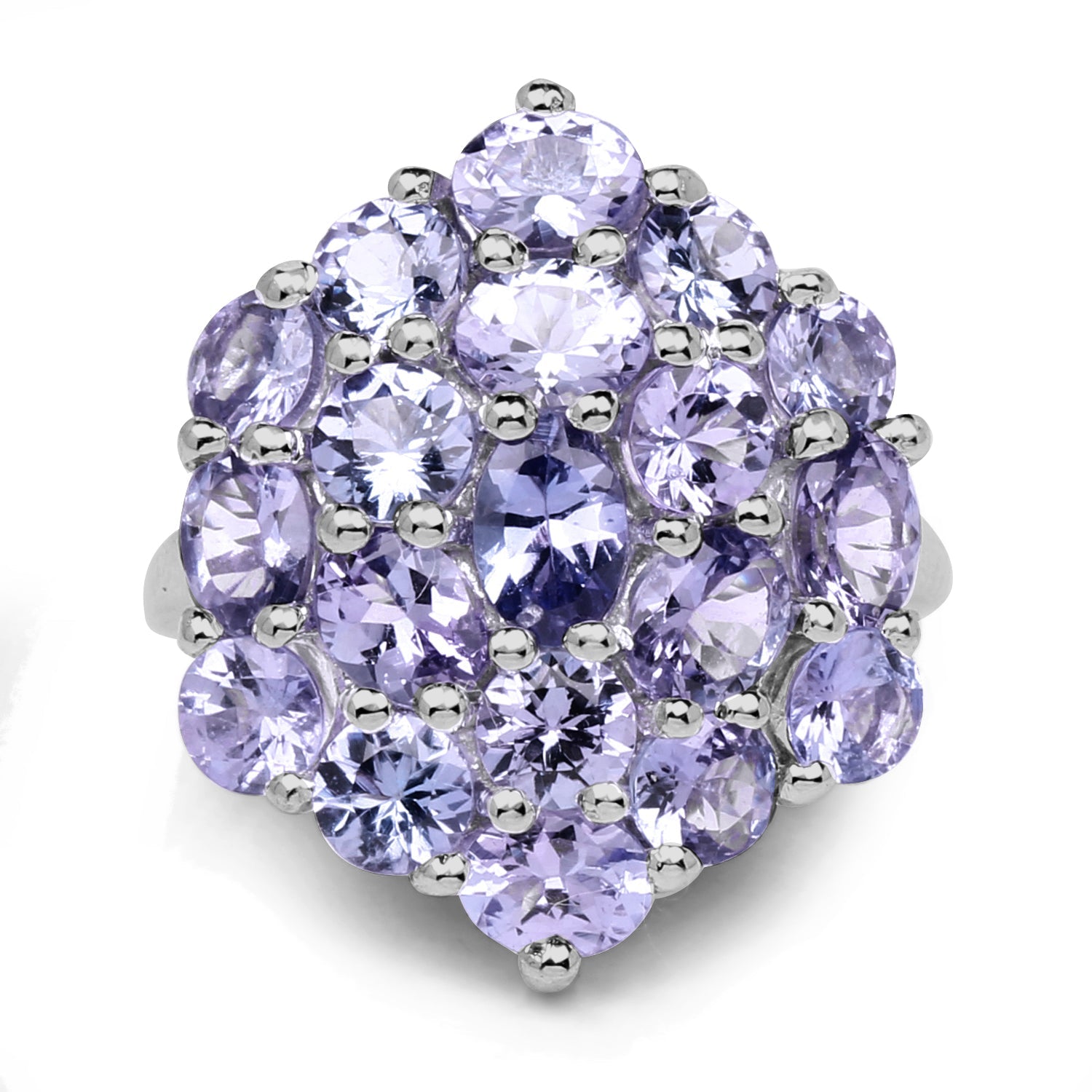 5.28 Carat Genuine Tanzanite .925 Sterling Silver Ring on sale at MyriadMart