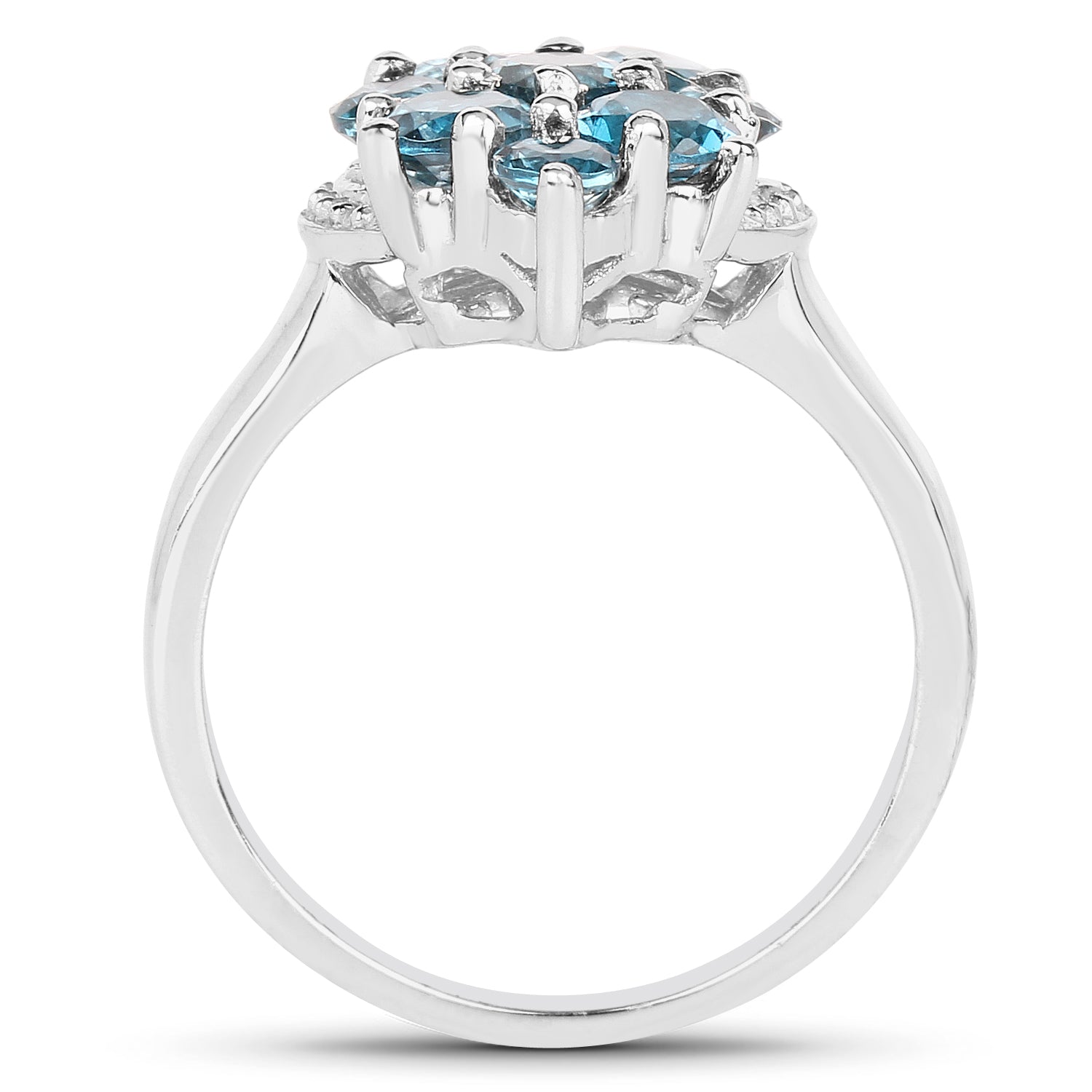 2.16 Carat Genuine London Blue Topaz .925 Sterling Silver Ring on sale at MyriadMart