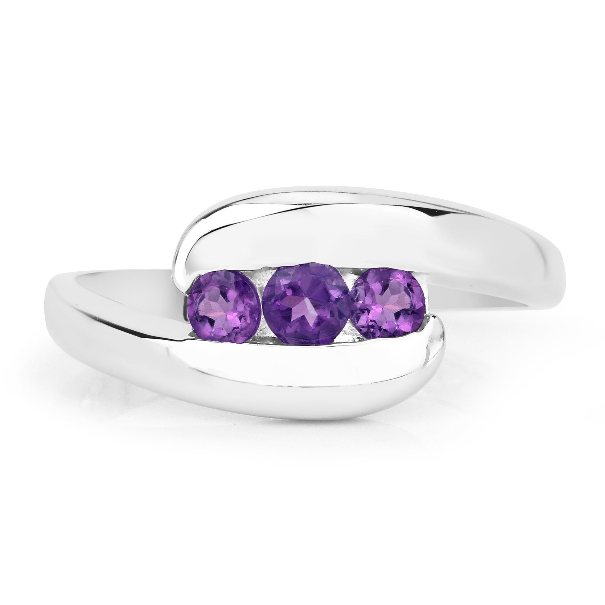 0.54 Carat Genuine Amethyst .925 Sterling Silver Ring on sale at MyriadMart
