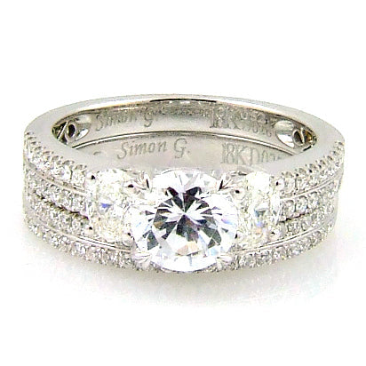1.05ct Engagement Ring Set 18KT White Gold on sale at MyriadMart