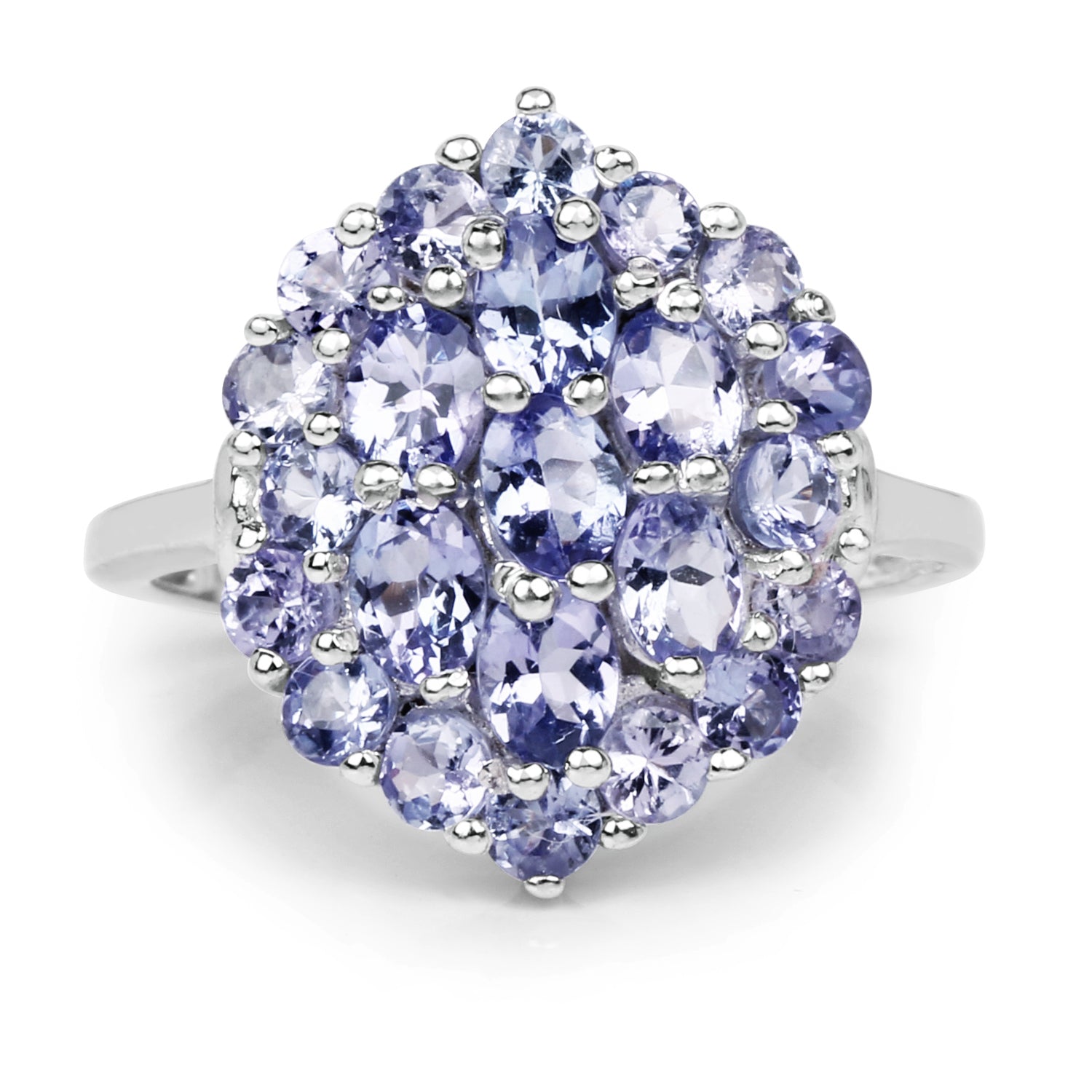 2.31 Carat Genuine Tanzanite .925 Sterling Silver Ring on sale at MyriadMart