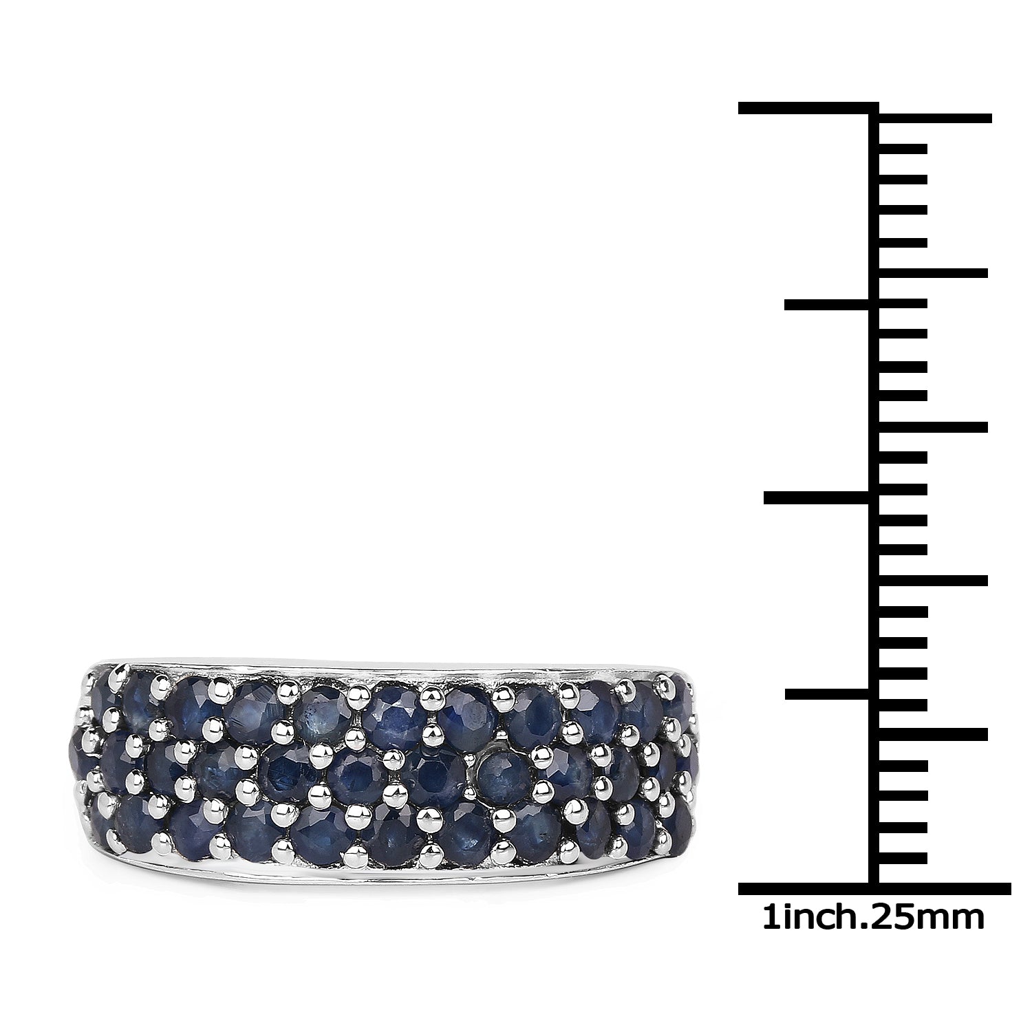 1.70 Carat Genuine Blue Sapphire .925 Sterling Silver Ring on sale at MyriadMart