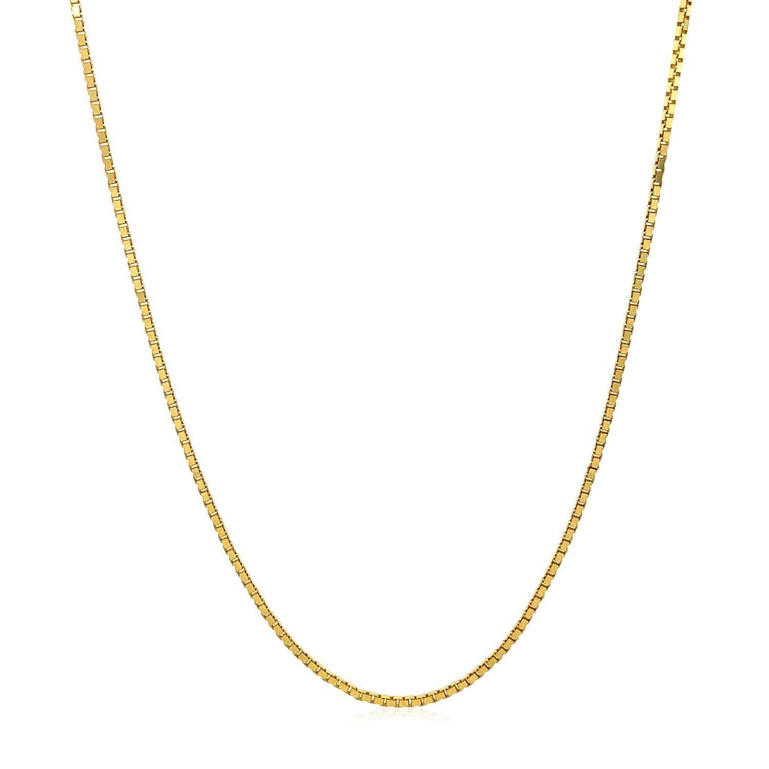 14k Yellow Gold Adjustable Box Chain 1.10 mm on sale at MyriadMart