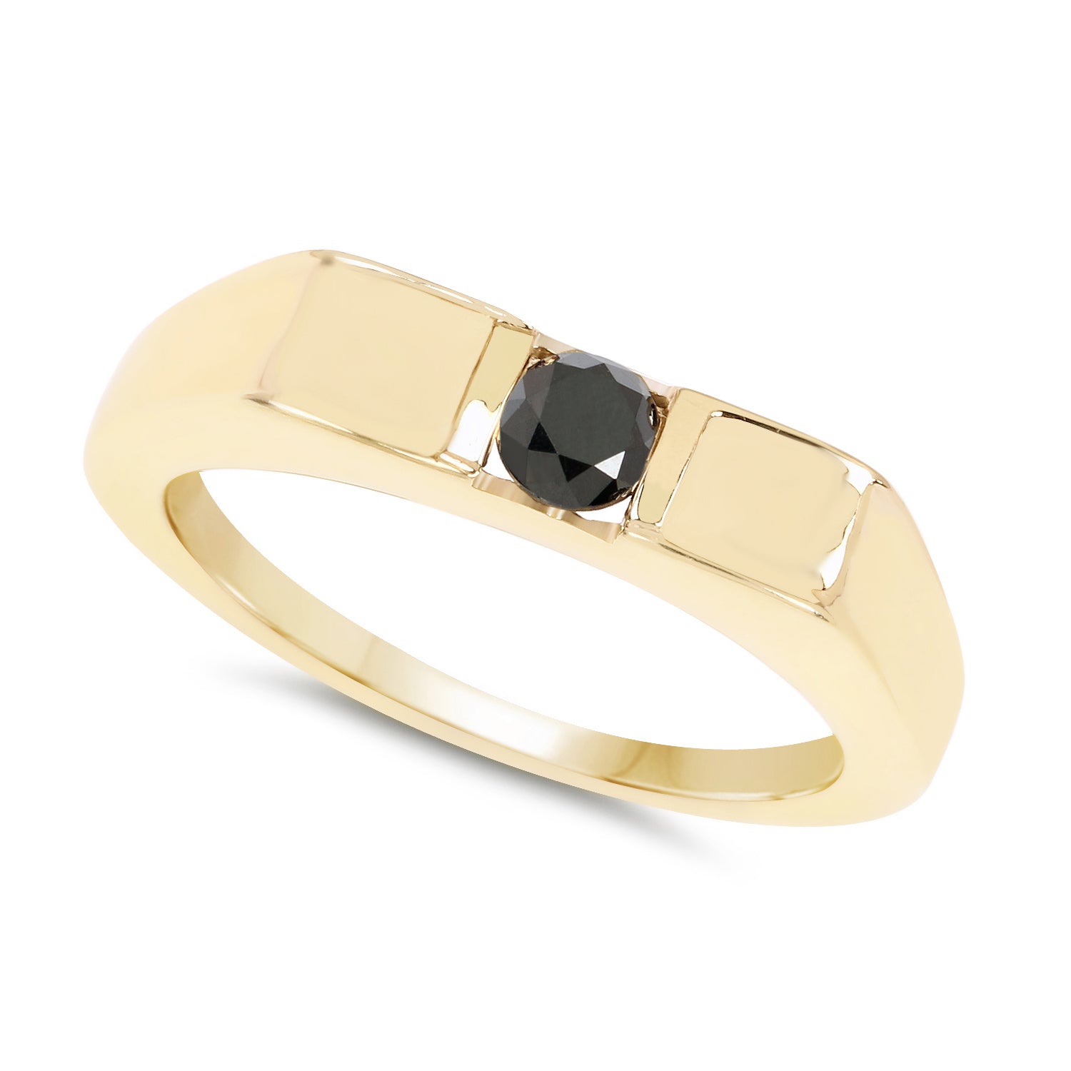 0.25 Carat Genuine Black Diamond .925 Sterling Silver Ring on sale at MyriadMart