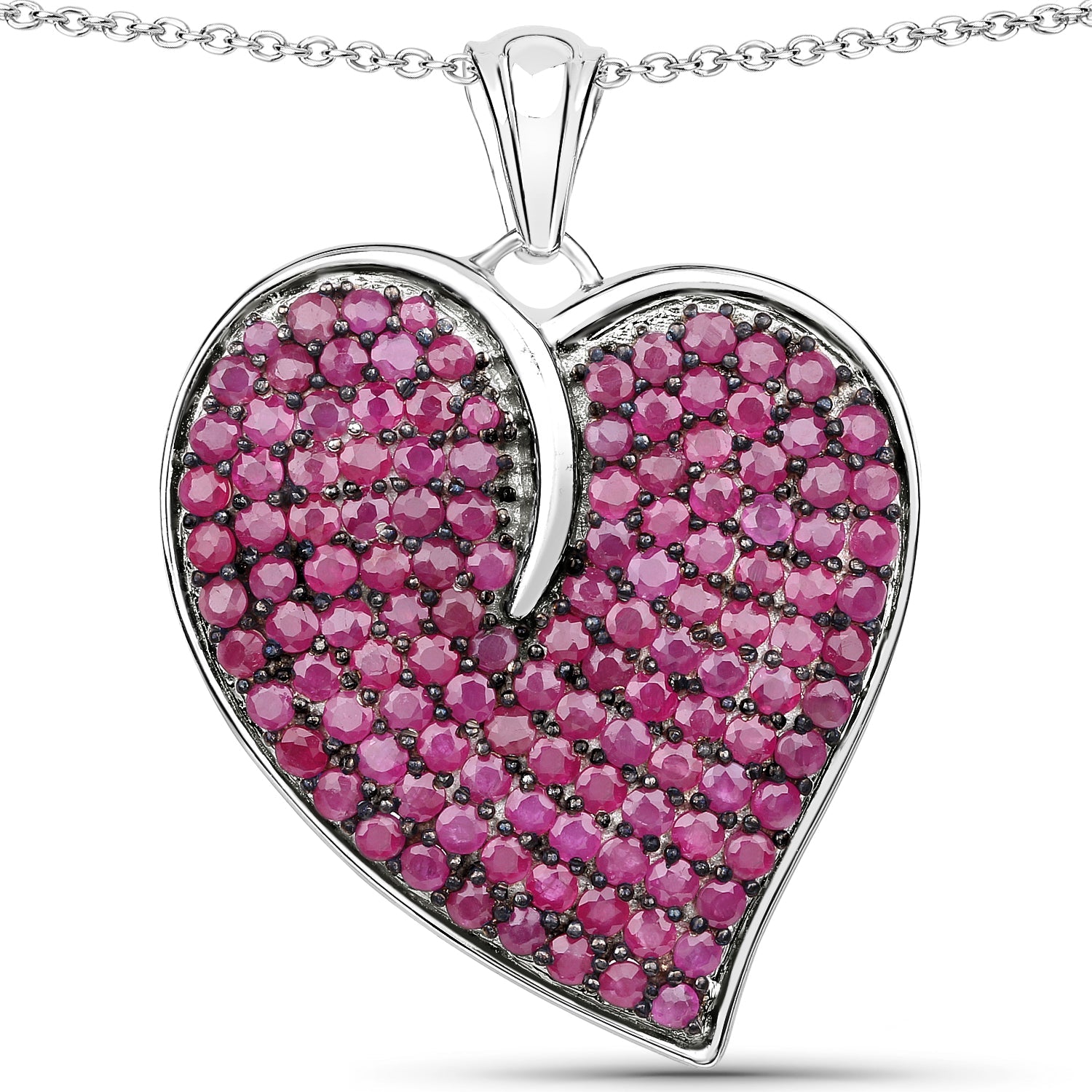 4.98 Carat Genuine Ruby .925 Sterling Silver Pendant on sale at MyriadMart