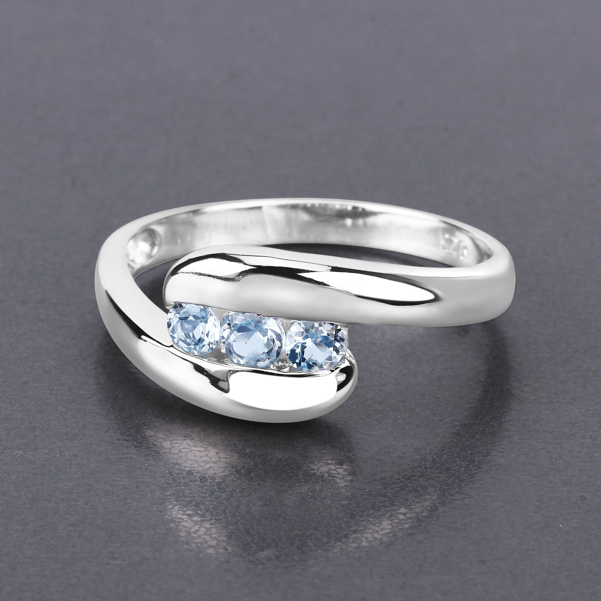0.74 Carat Genuine Blue Topaz .925 Sterling Silver Ring on sale at MyriadMart