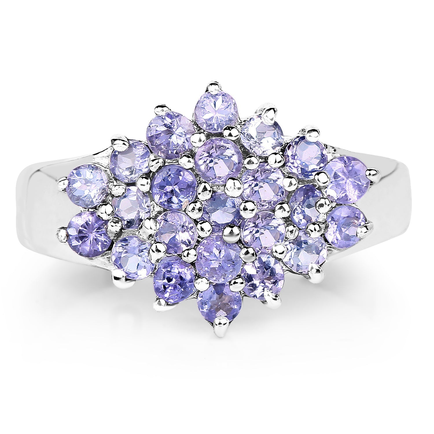 1.61 Carat Genuine Tanzanite .925 Sterling Silver Ring on sale at MyriadMart