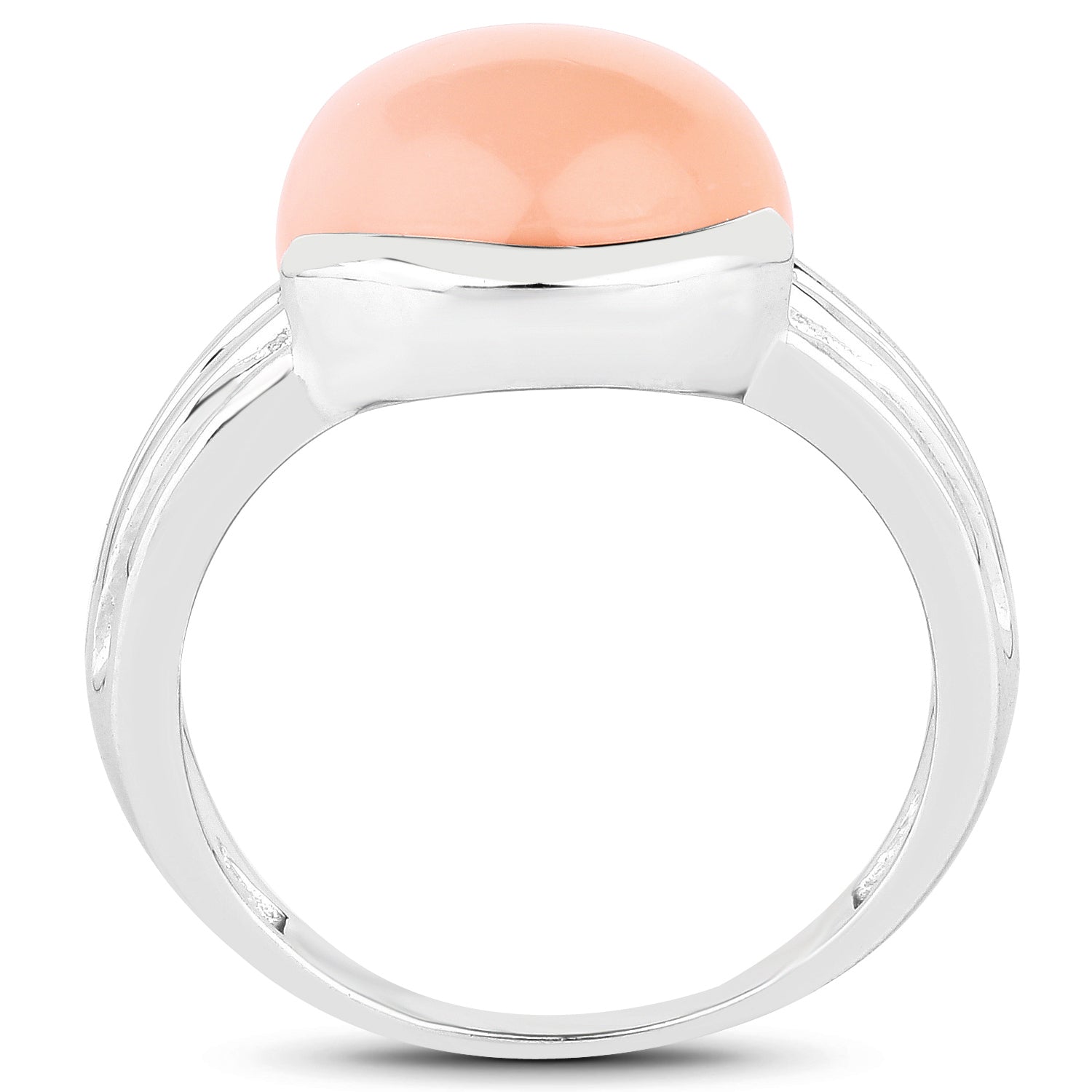 6.00 Carat Genuine Peach Moonstone .925 Sterling Silver Ring on sale at MyriadMart