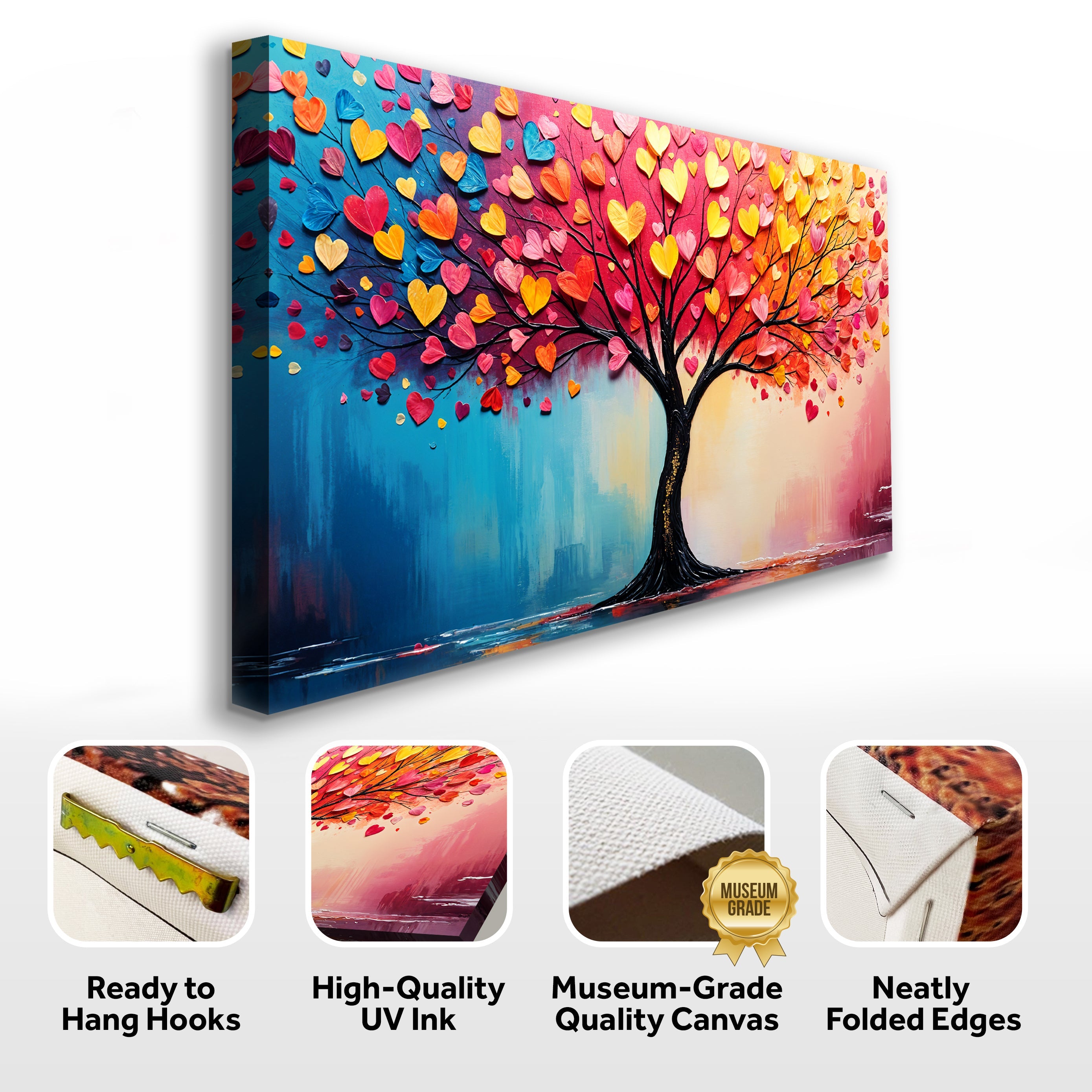 Living Rainbow Impasto Wall Art on sale at MyriadMart