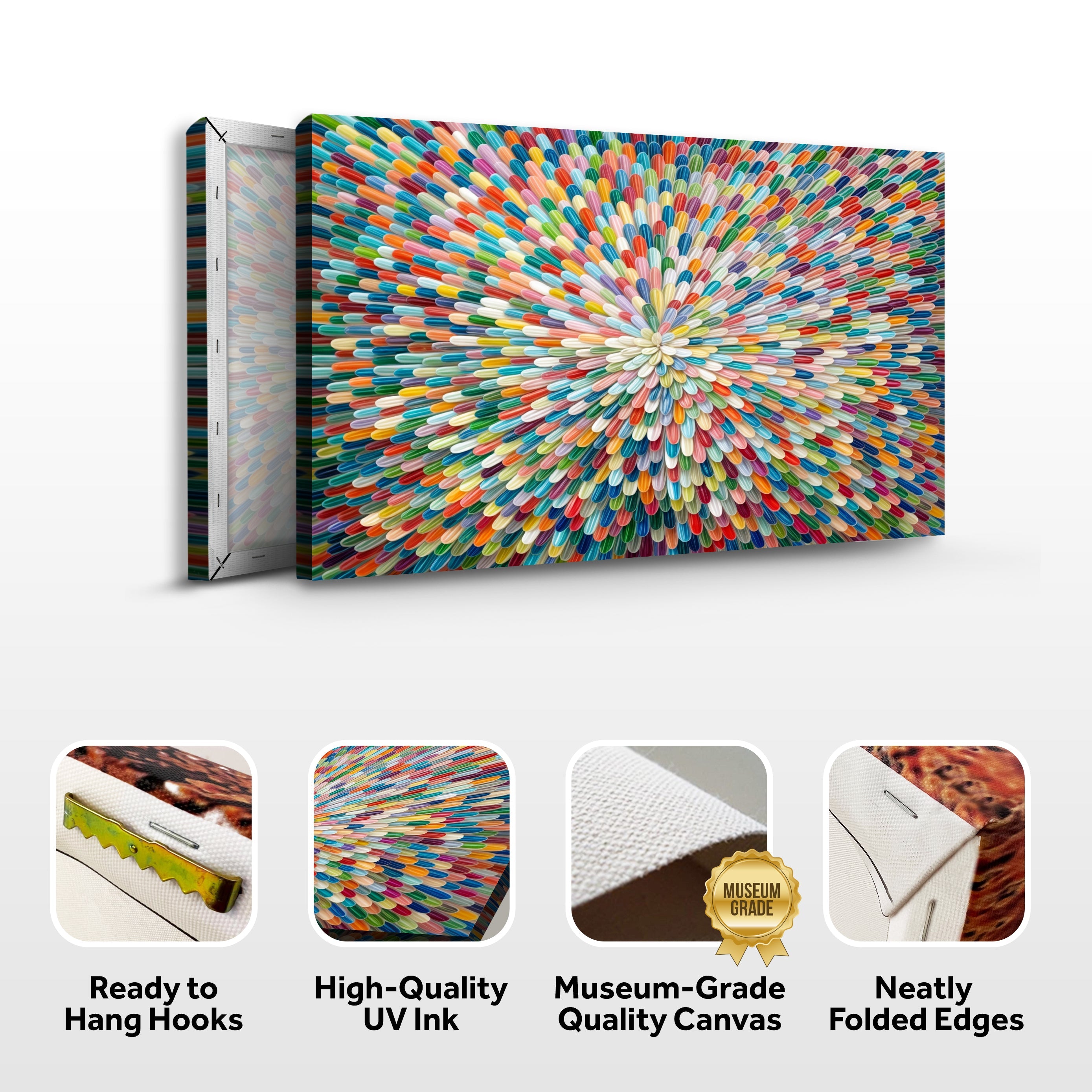 Radiant Bloom Abstract Impasto Wall Art on sale at MyriadMart