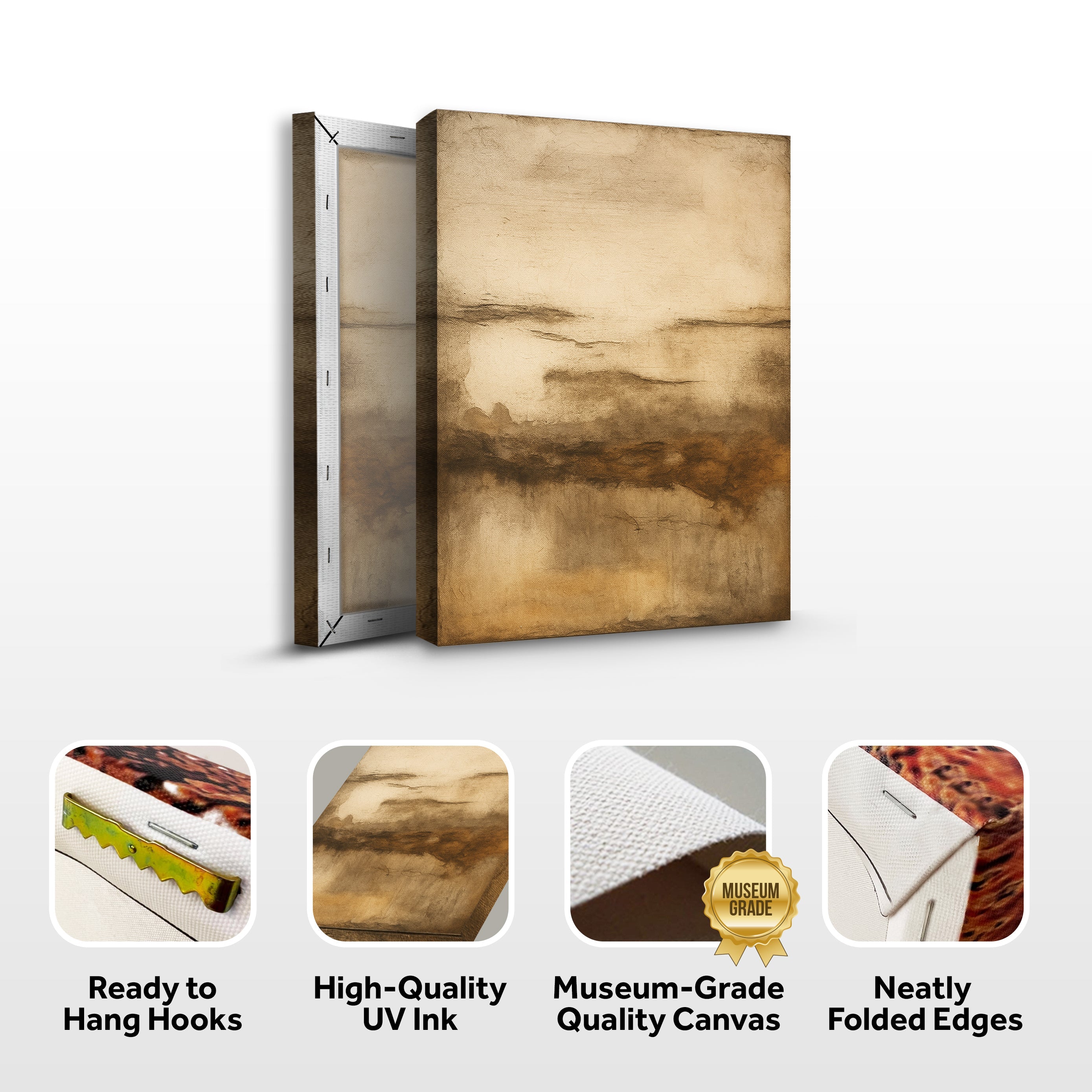 Neutral Abstract Impasto Wall Art on sale at MyriadMart