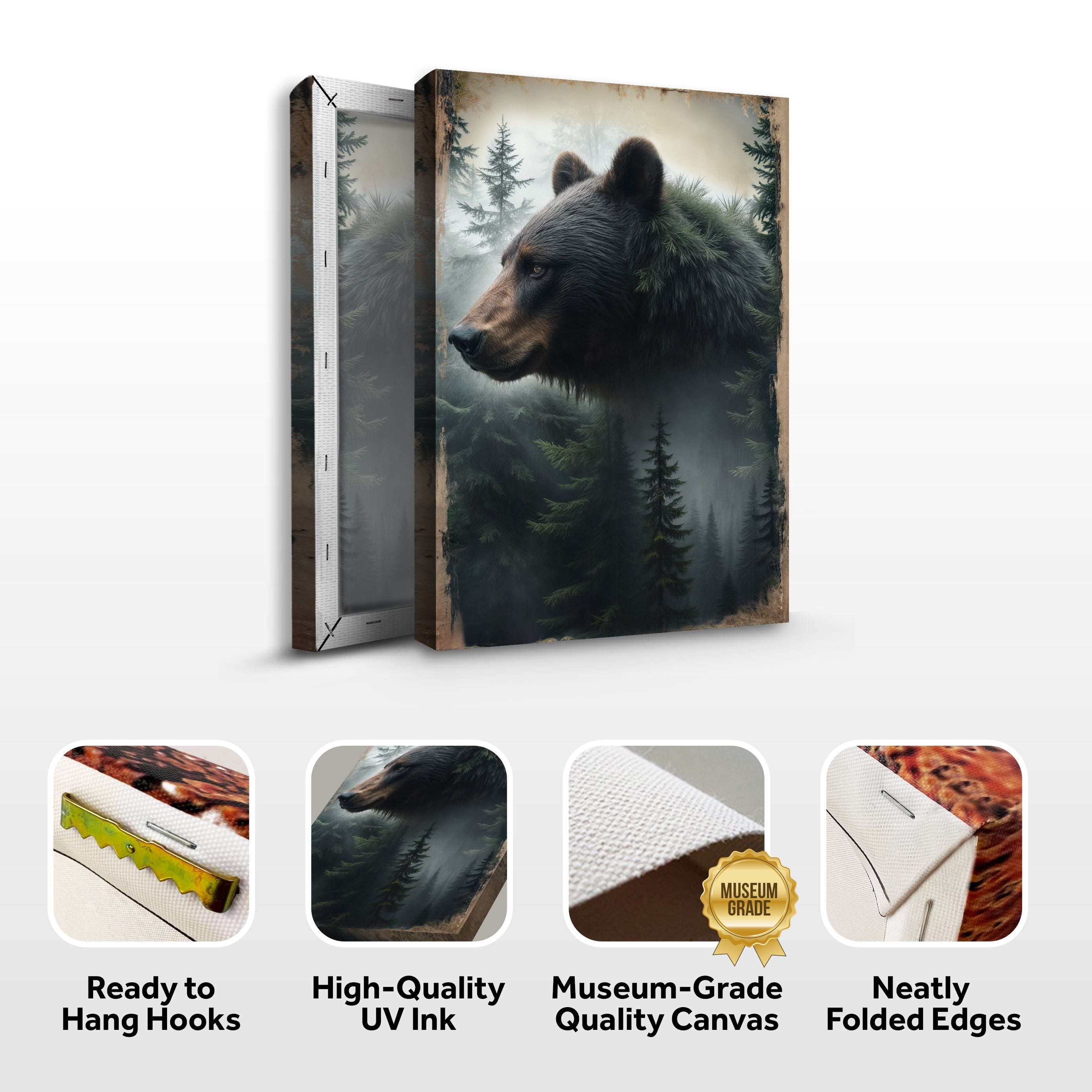 Black Bear Exposure Wall Art on sale at MyriadMart