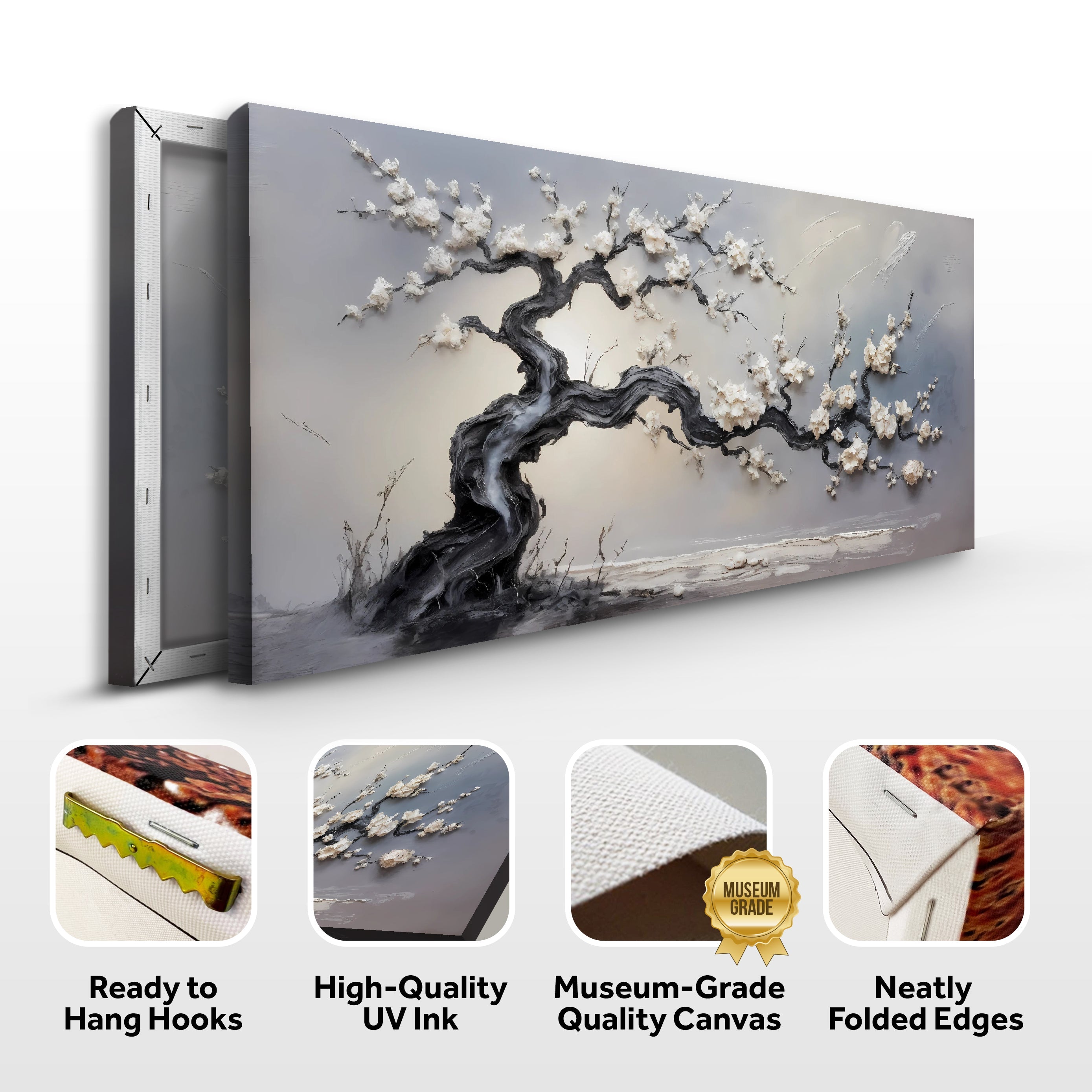 White Blossom Wall Art on sale at MyriadMart