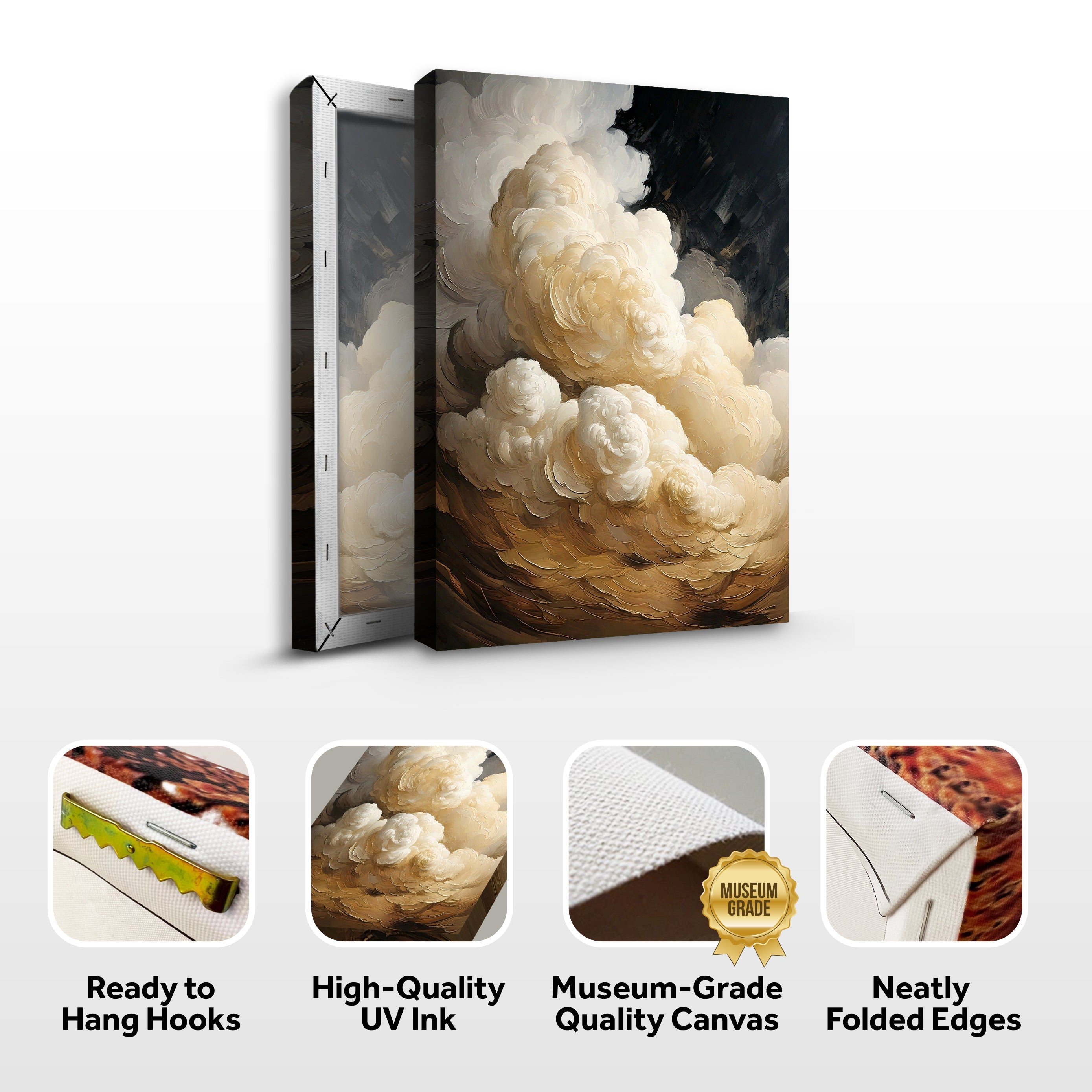 Beige Cloud Abstract Wall Art on sale at MyriadMart