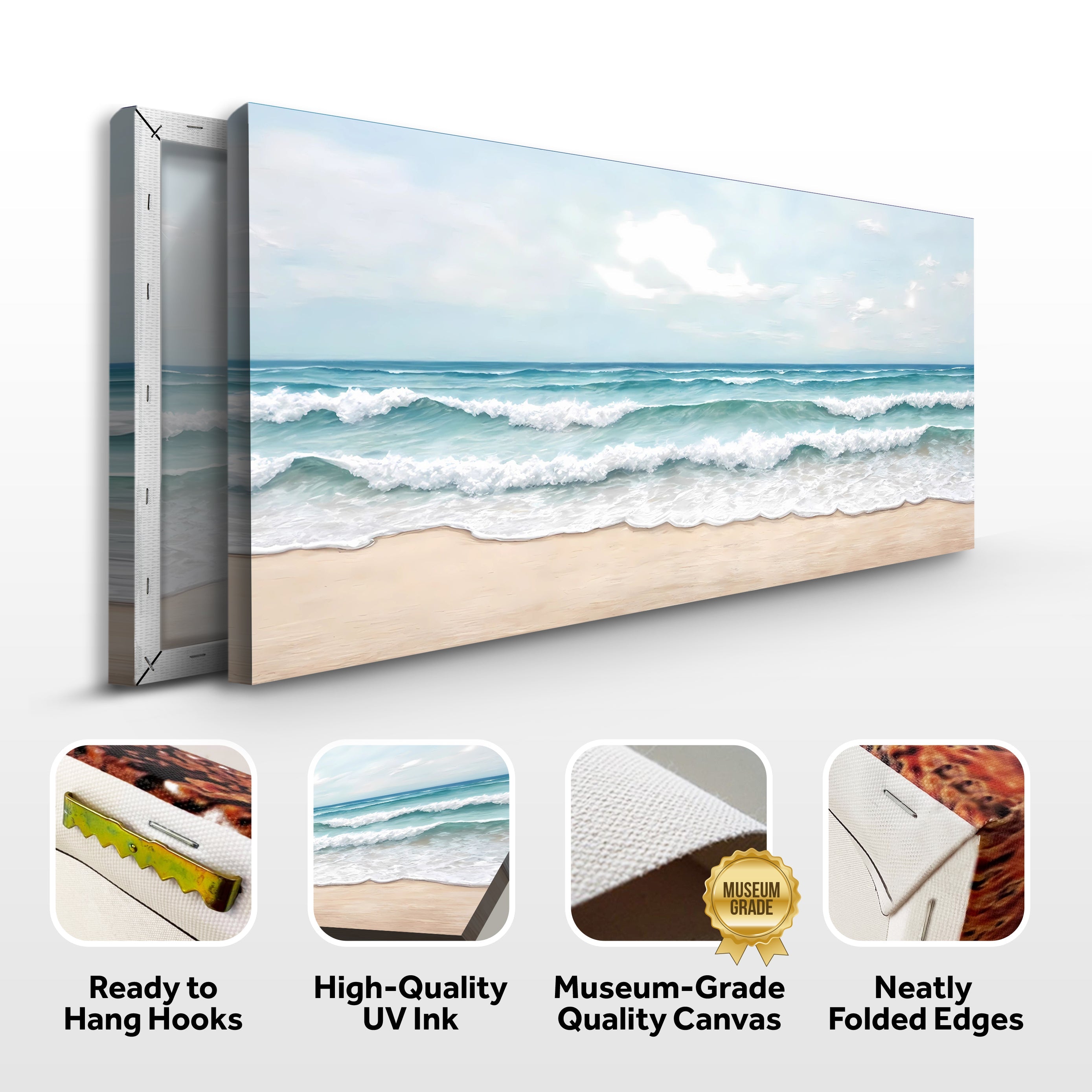 Serene Ocean Wave Coastal Wall Art on sale at MyriadMart