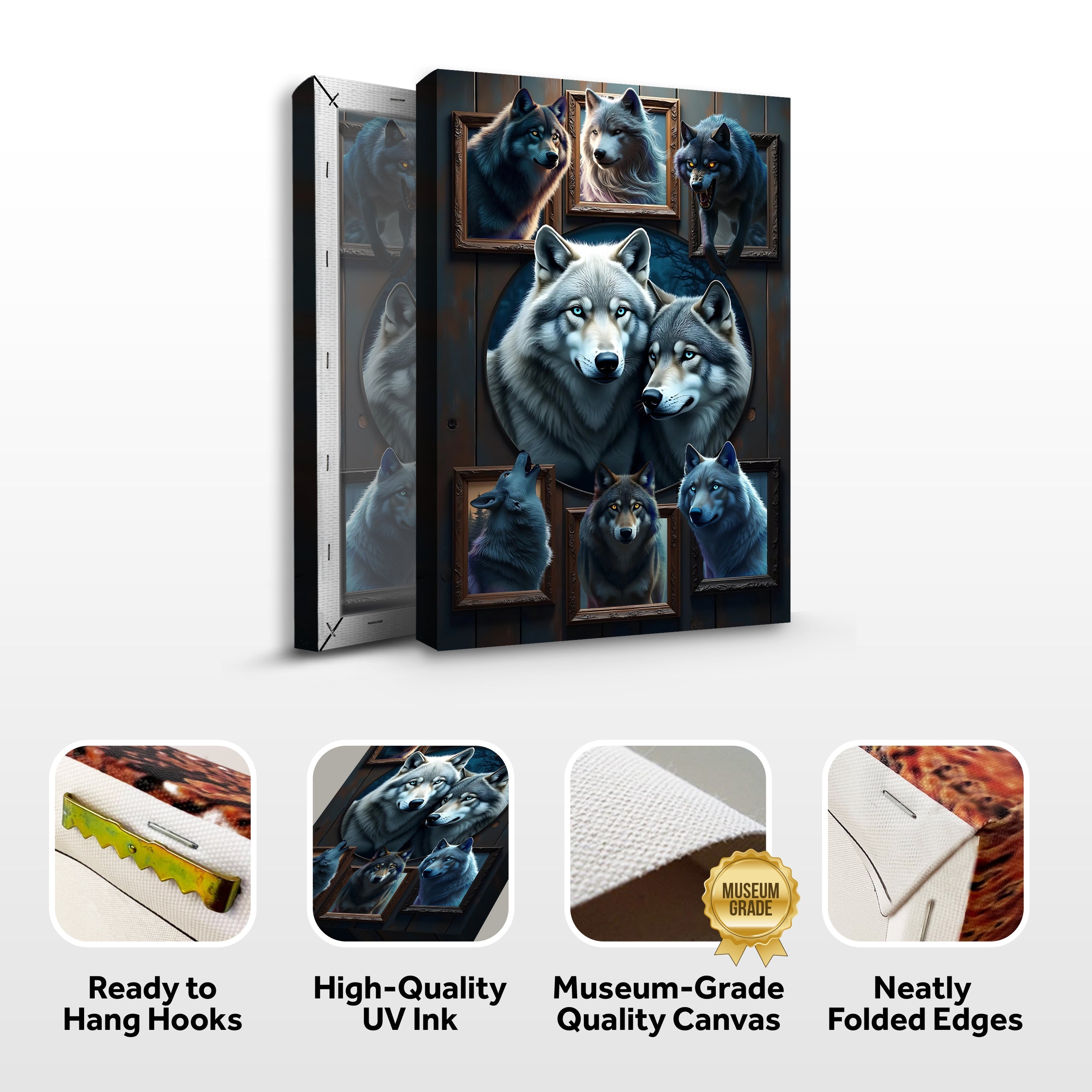 3D Wolf Collage Wall Art II on sale at MyriadMart