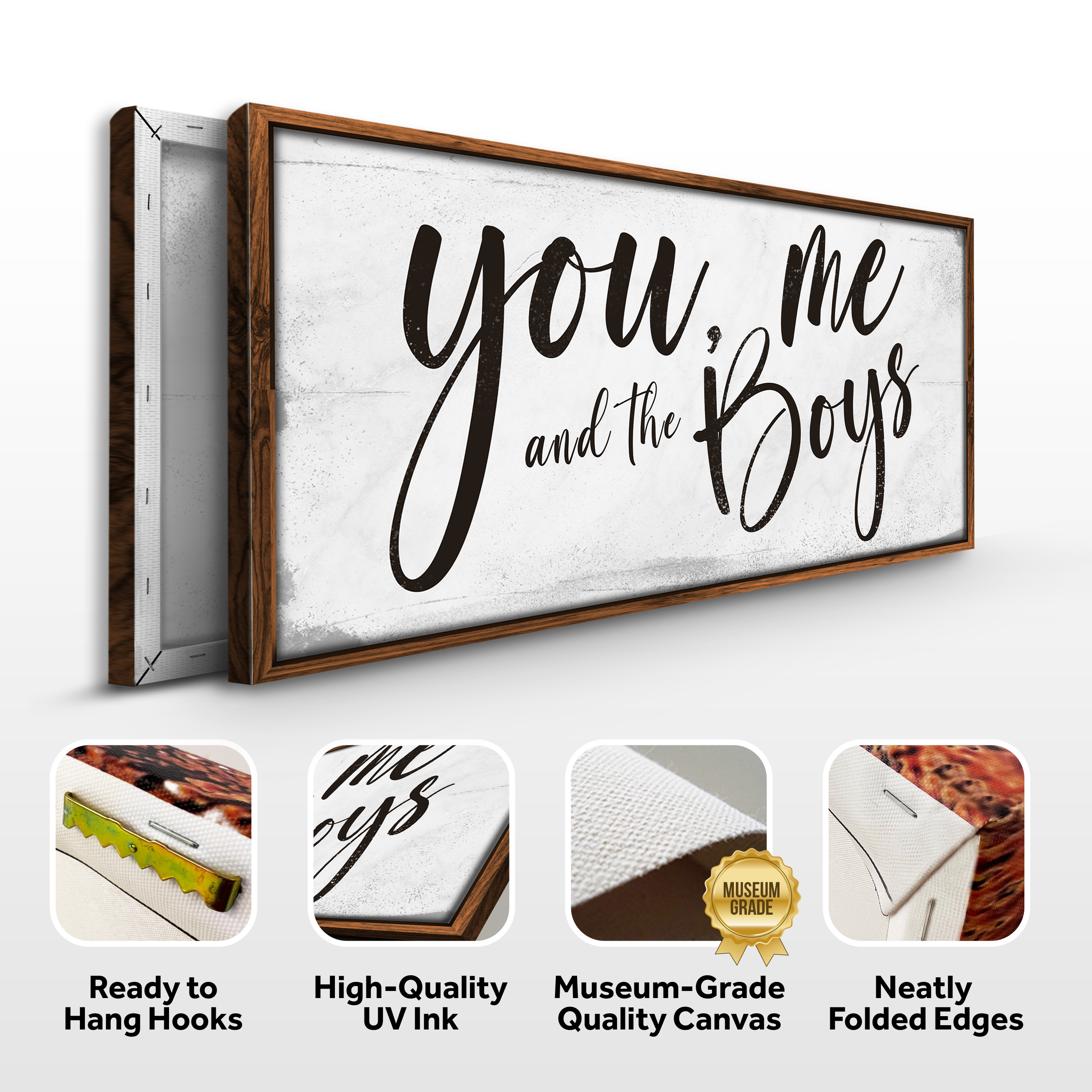 You Me and the Boys Farmhouse Bedroom Sign III on sale at MyriadMart