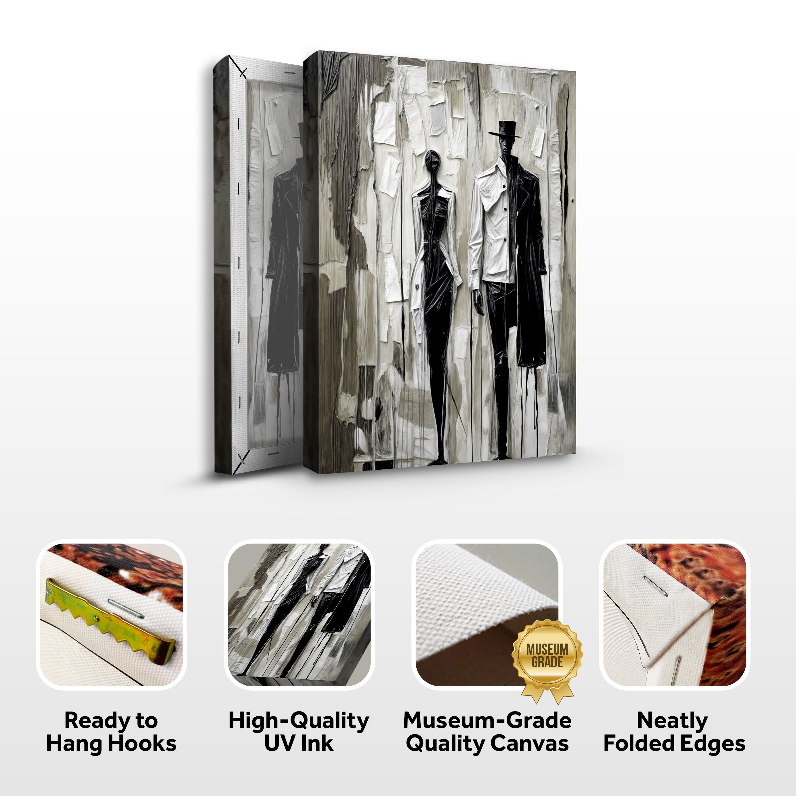 Beige & Black Minimalist Wall Art on sale at MyriadMart