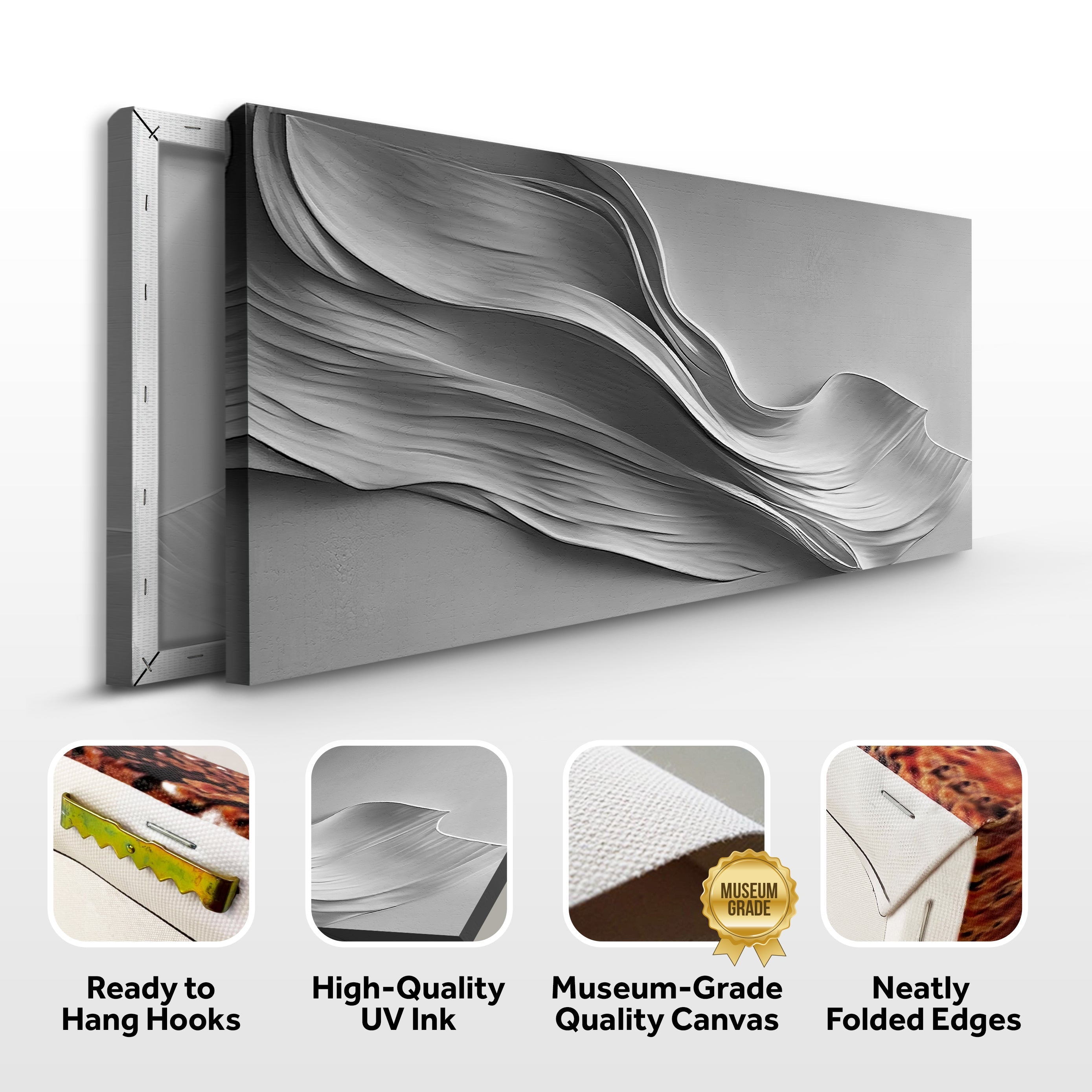 Stormy Gray Minimalist Wall Art on sale at MyriadMart