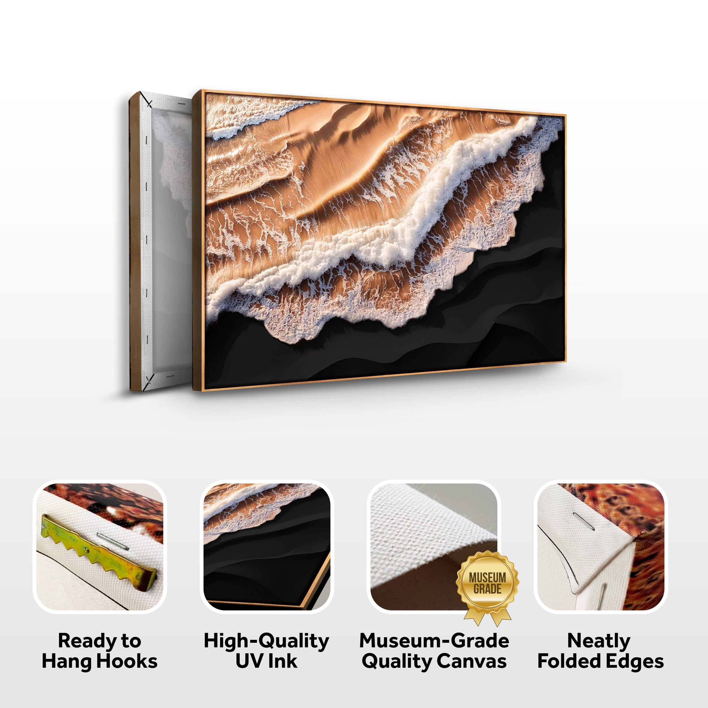 Amber Ocean Waves Wall Art on sale at MyriadMart