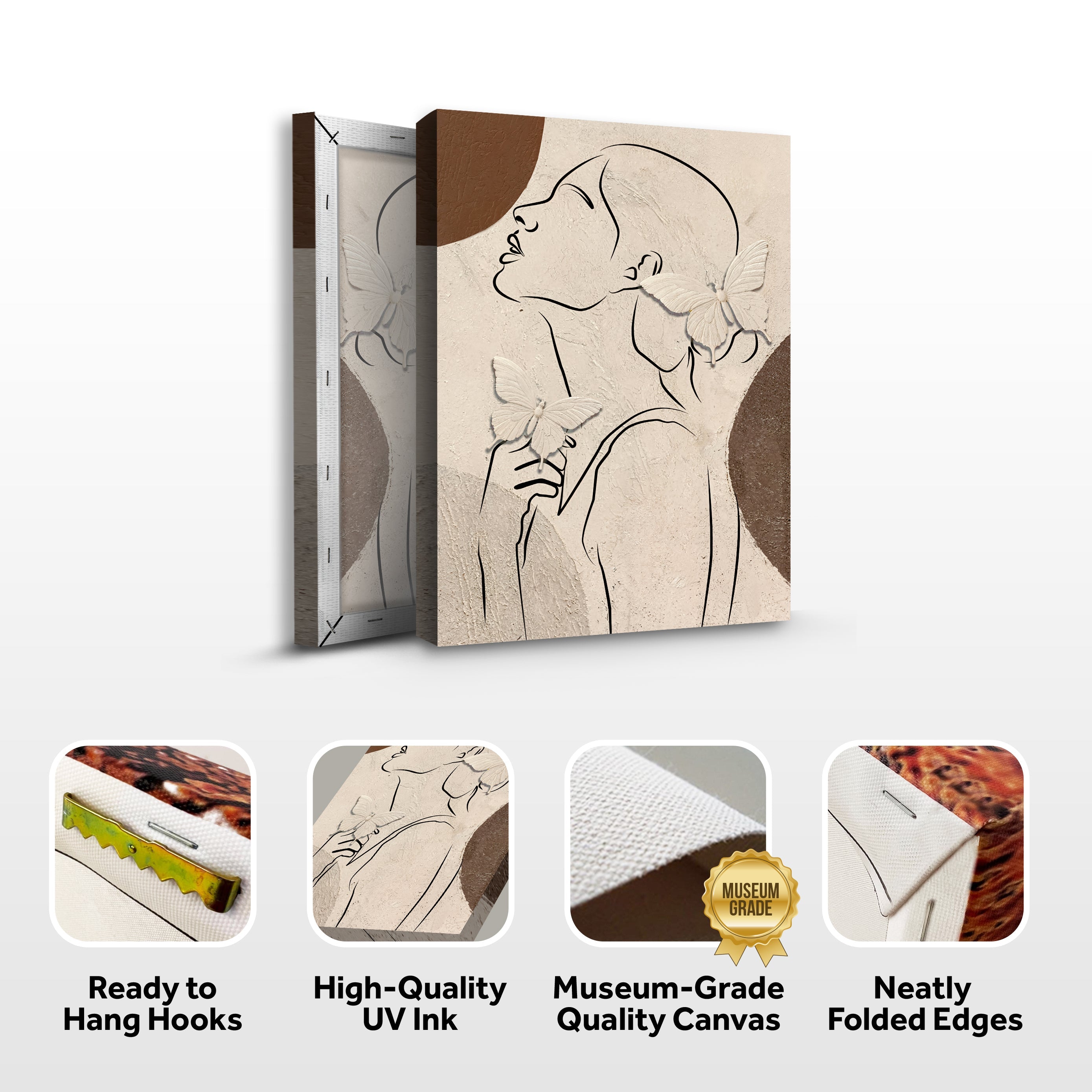 Minimalist Woman Line Art Canvas Wall Art on sale at MyriadMart