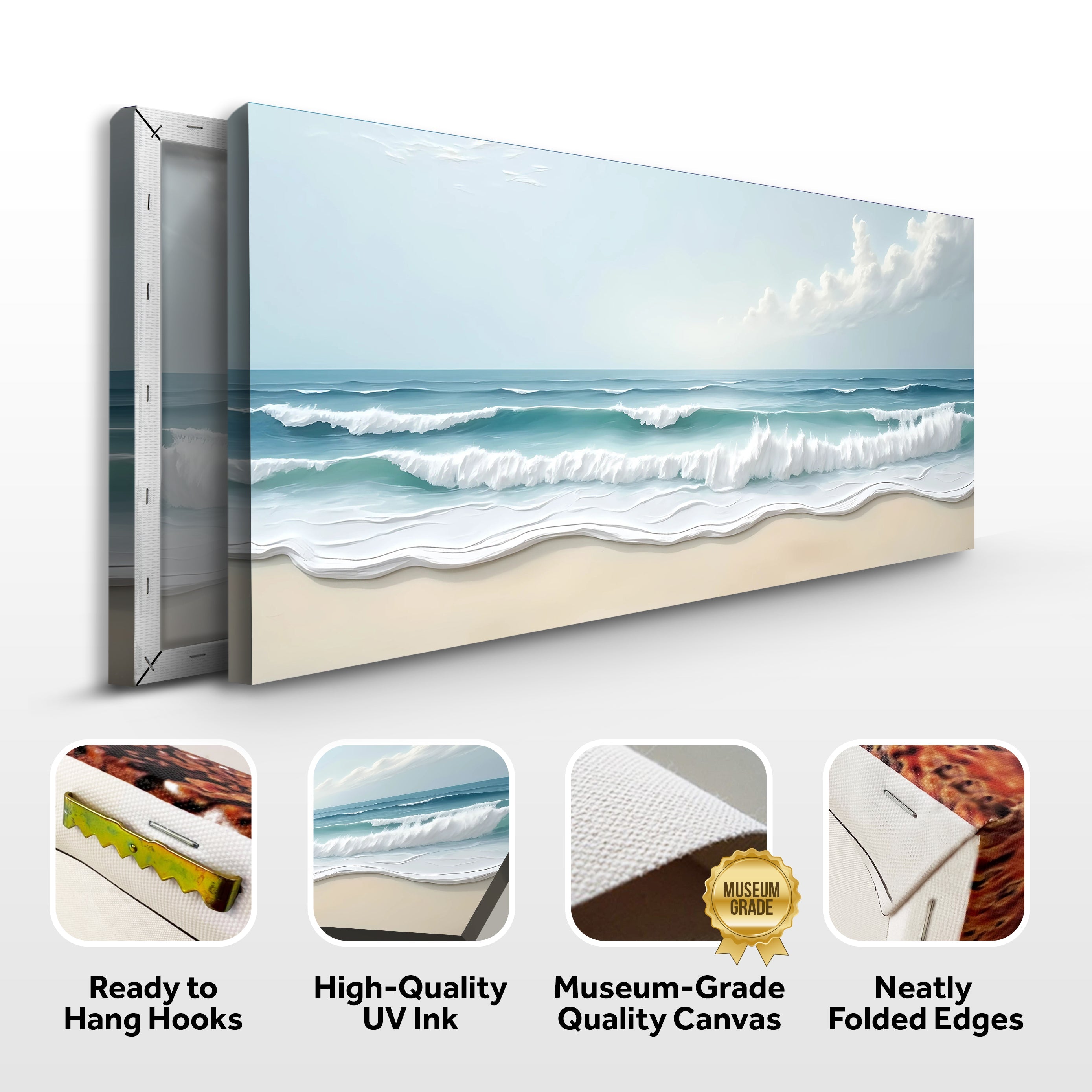 Serene Ocean Wave Coastal Wall Art XIV on sale at MyriadMart