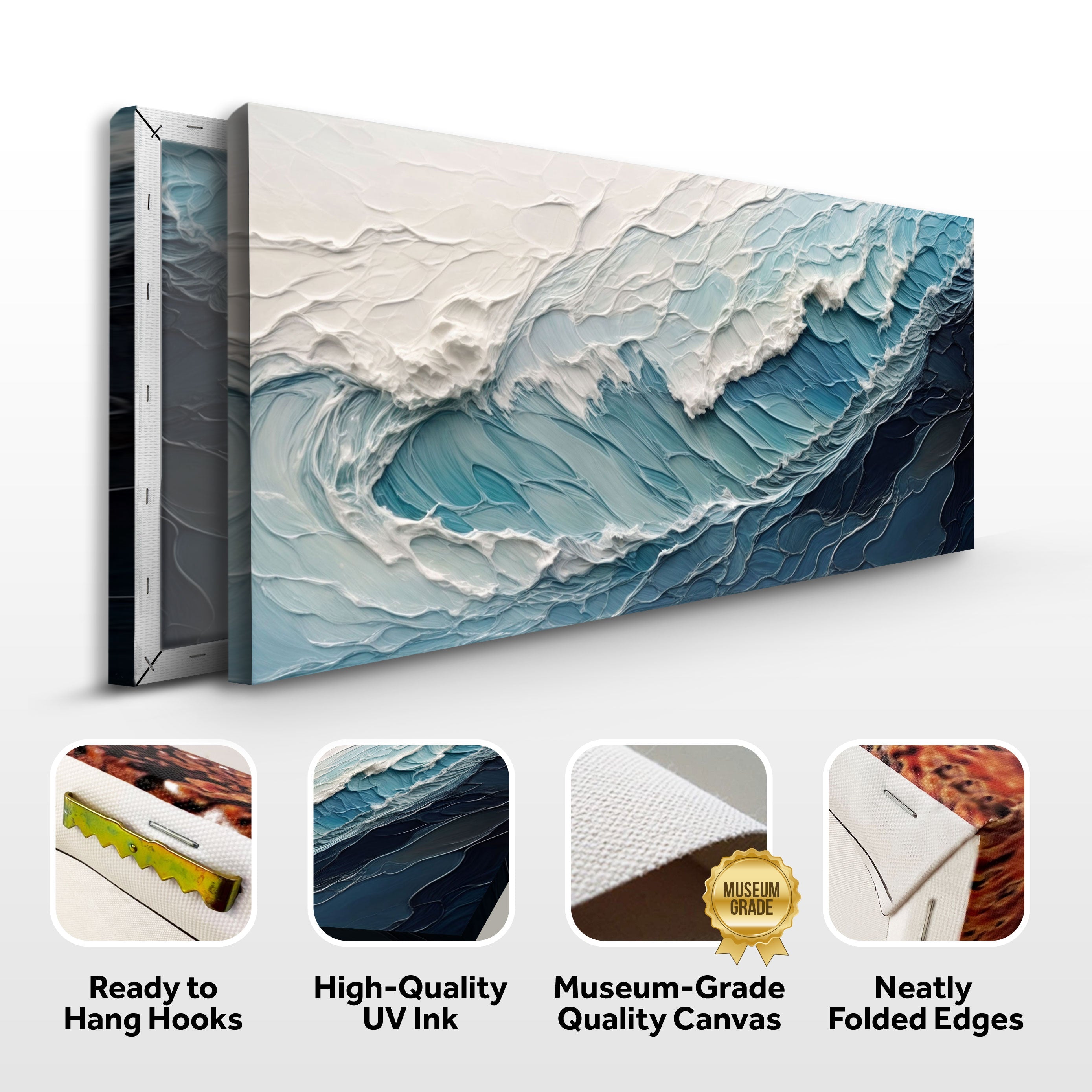 Ocean's Embrace Seascape Impasto Wall Art on sale at MyriadMart