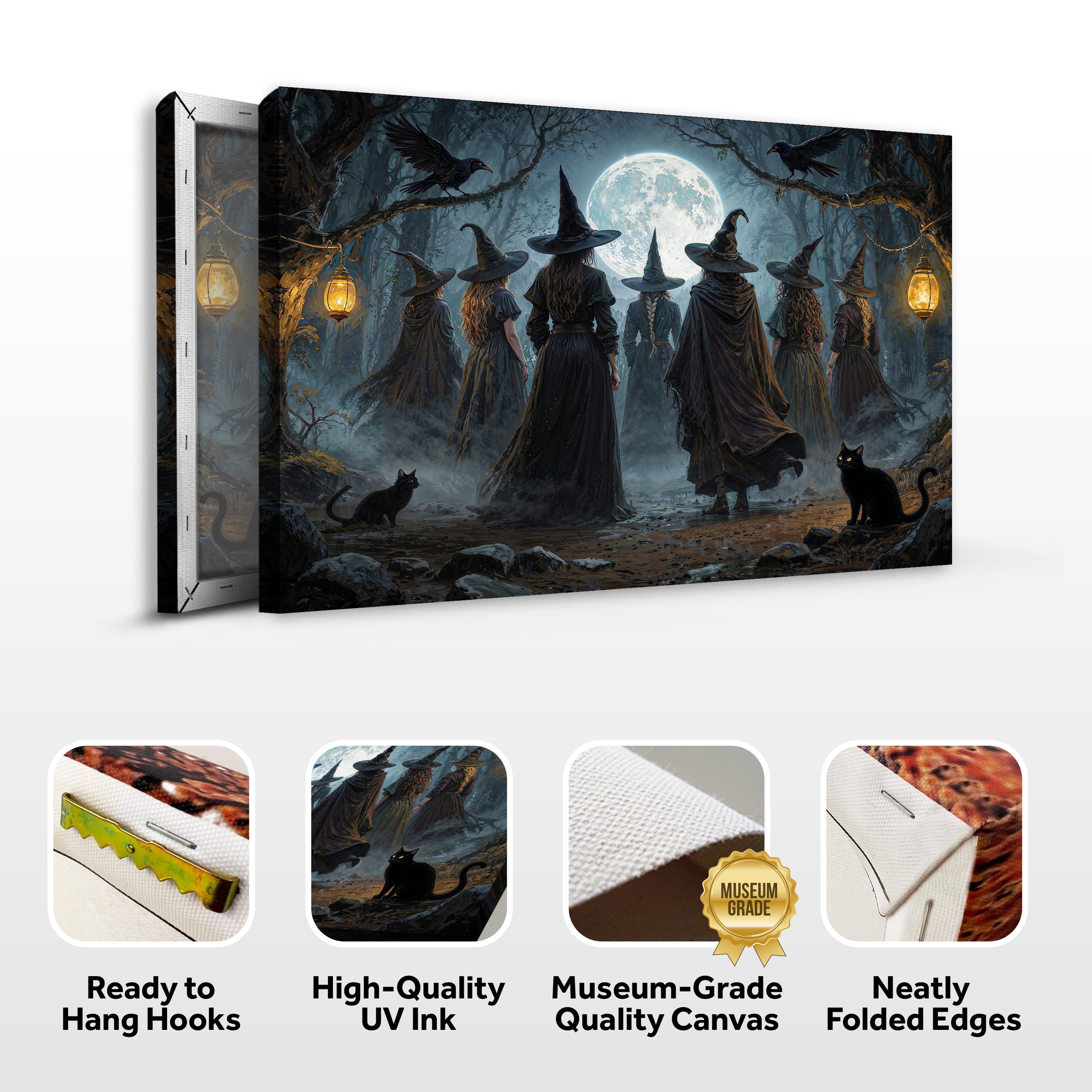 Coven of Witches Halloween Wall Art on sale at MyriadMart