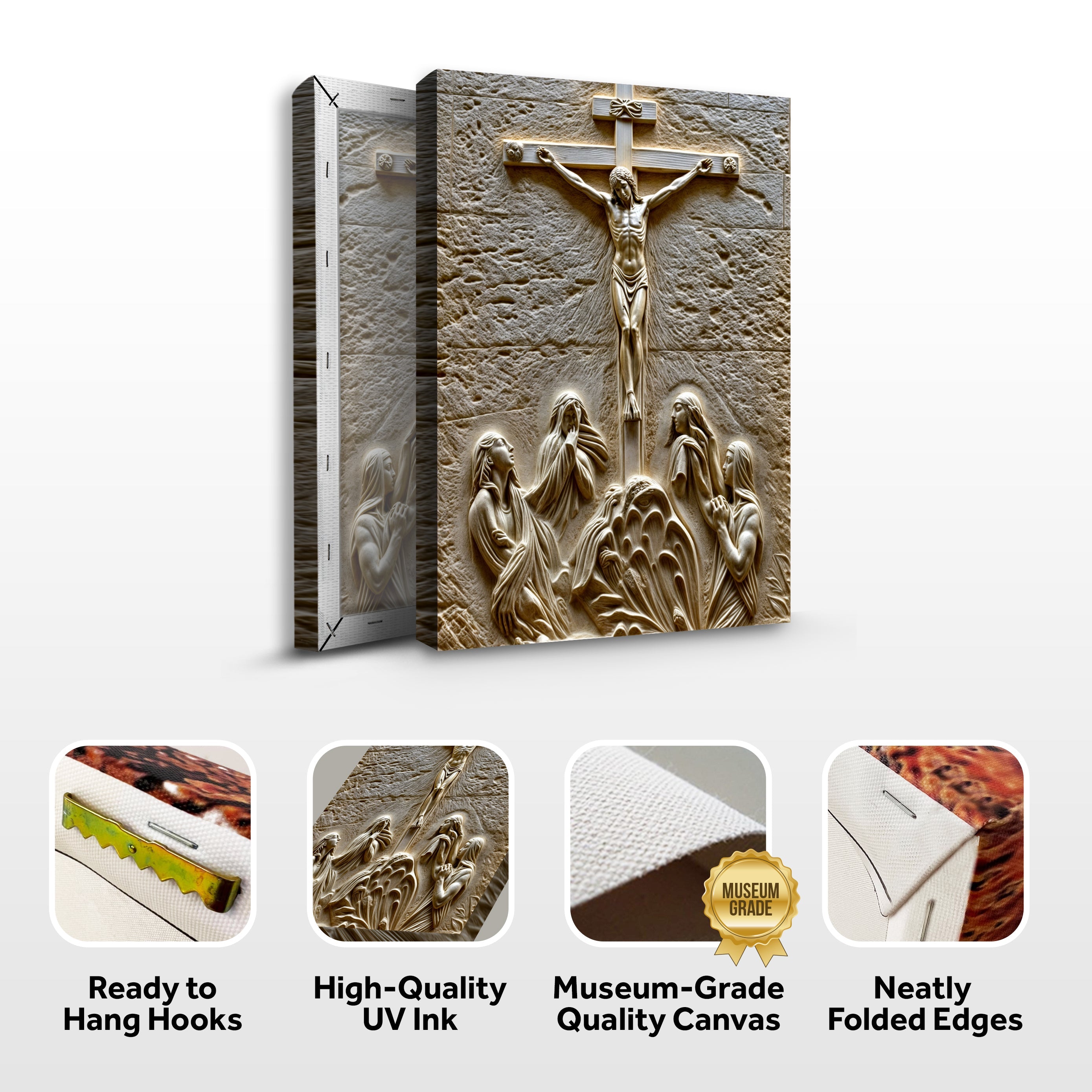 Three Cross Calvary Hill Wall Art on sale at MyriadMart