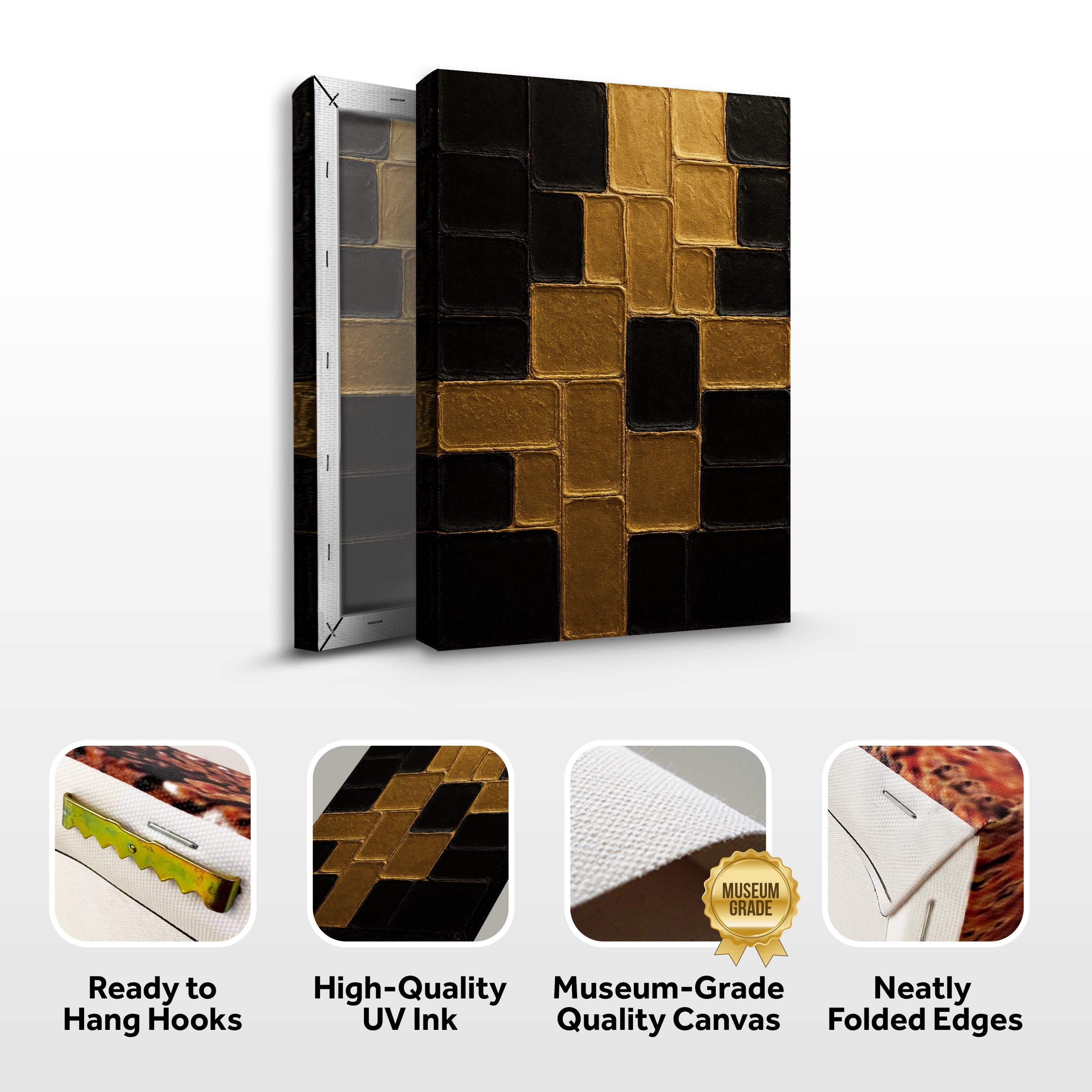 Contemporary Black and Gold Wall Art II on sale at MyriadMart