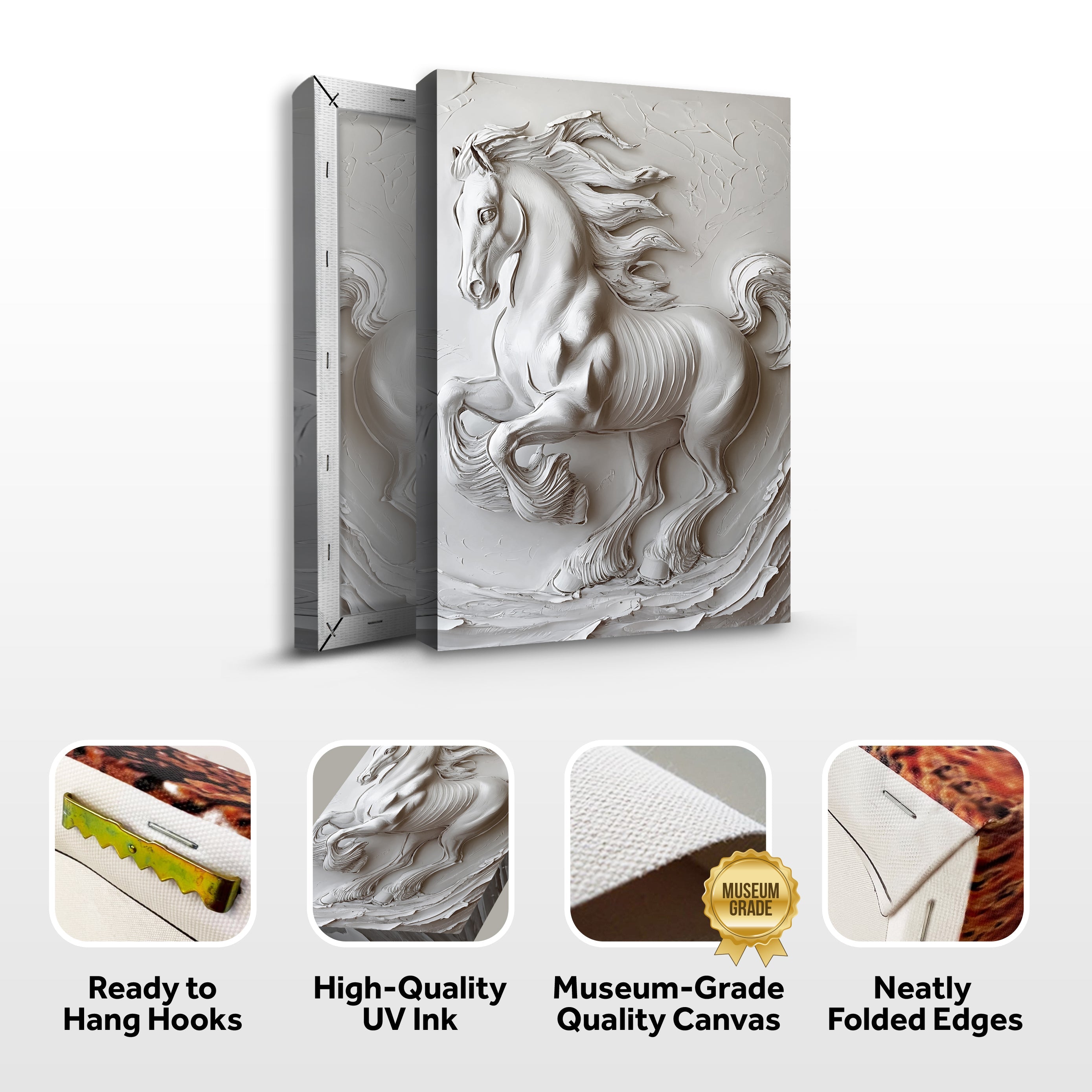 3D Minimalist Horse Wall Art on sale at MyriadMart