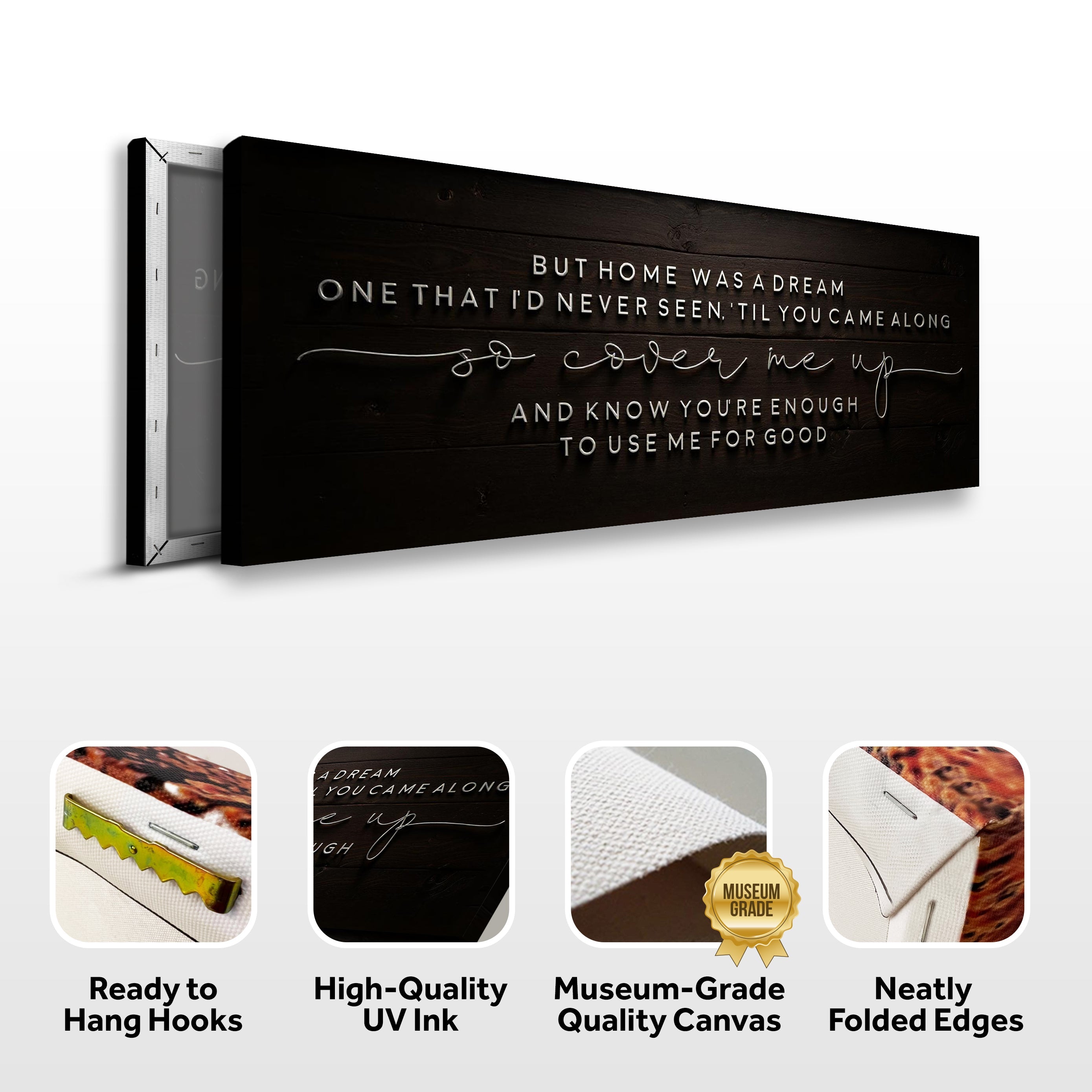 But Home Was a Dream Lyrics Wall Sign on sale at MyriadMart