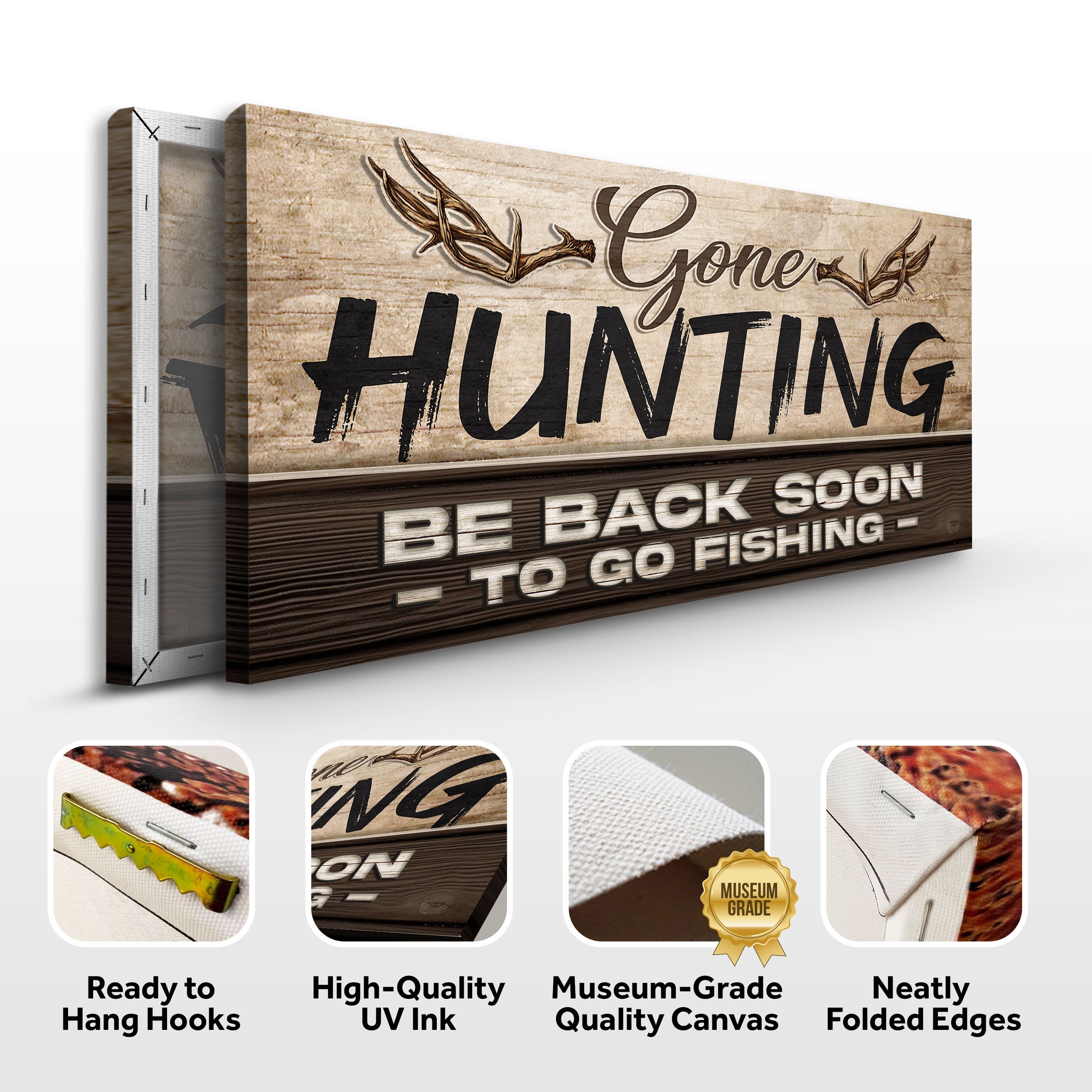 Gone Hunting Sign II on sale at MyriadMart