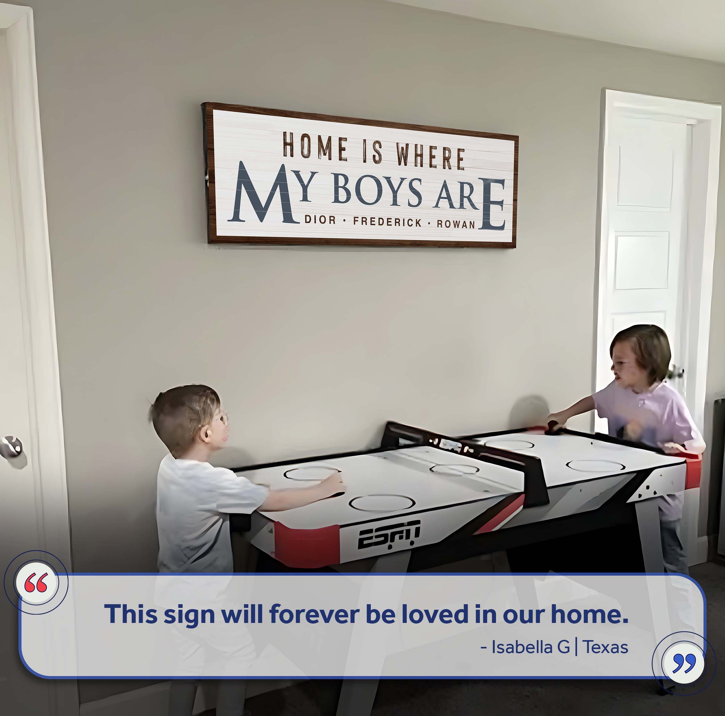 Home Is Where My Boys Are Sign III on sale at MyriadMart