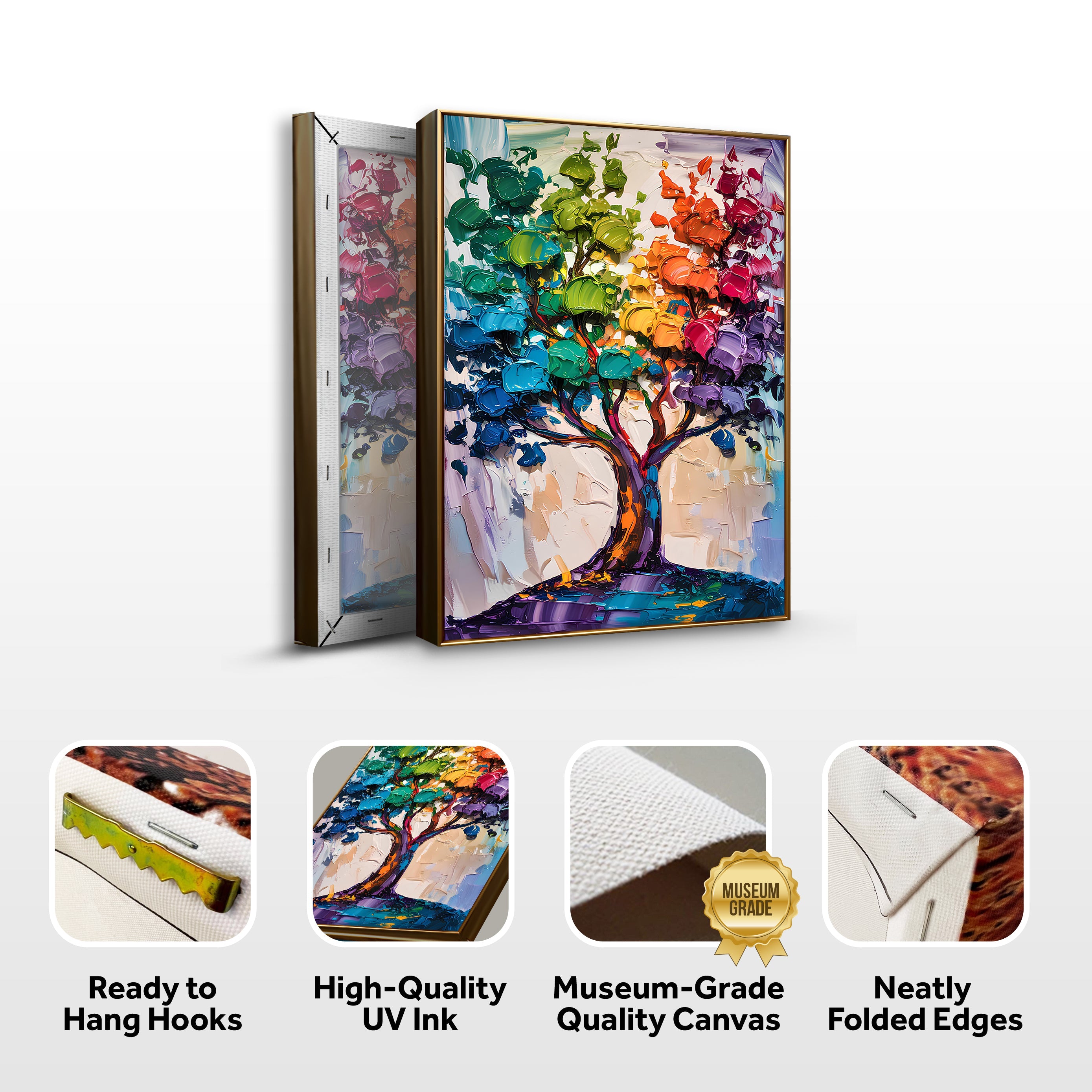 Rainbow Tree Abstract Wall Art on sale at MyriadMart