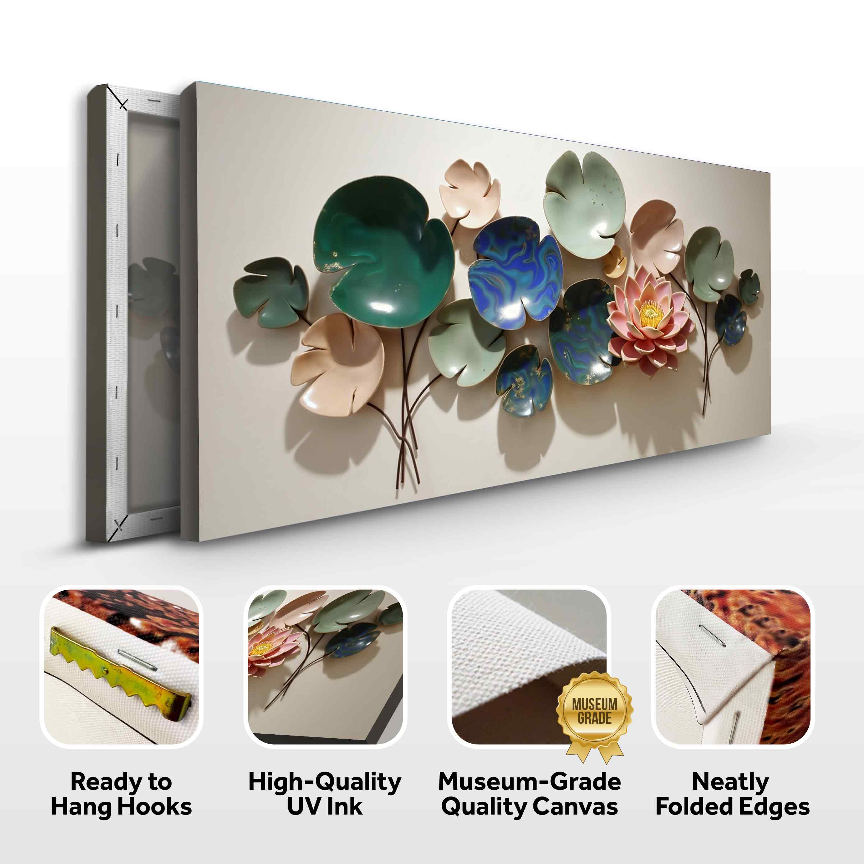 Lotus Leaf Abstract Wall Art VI on sale at MyriadMart