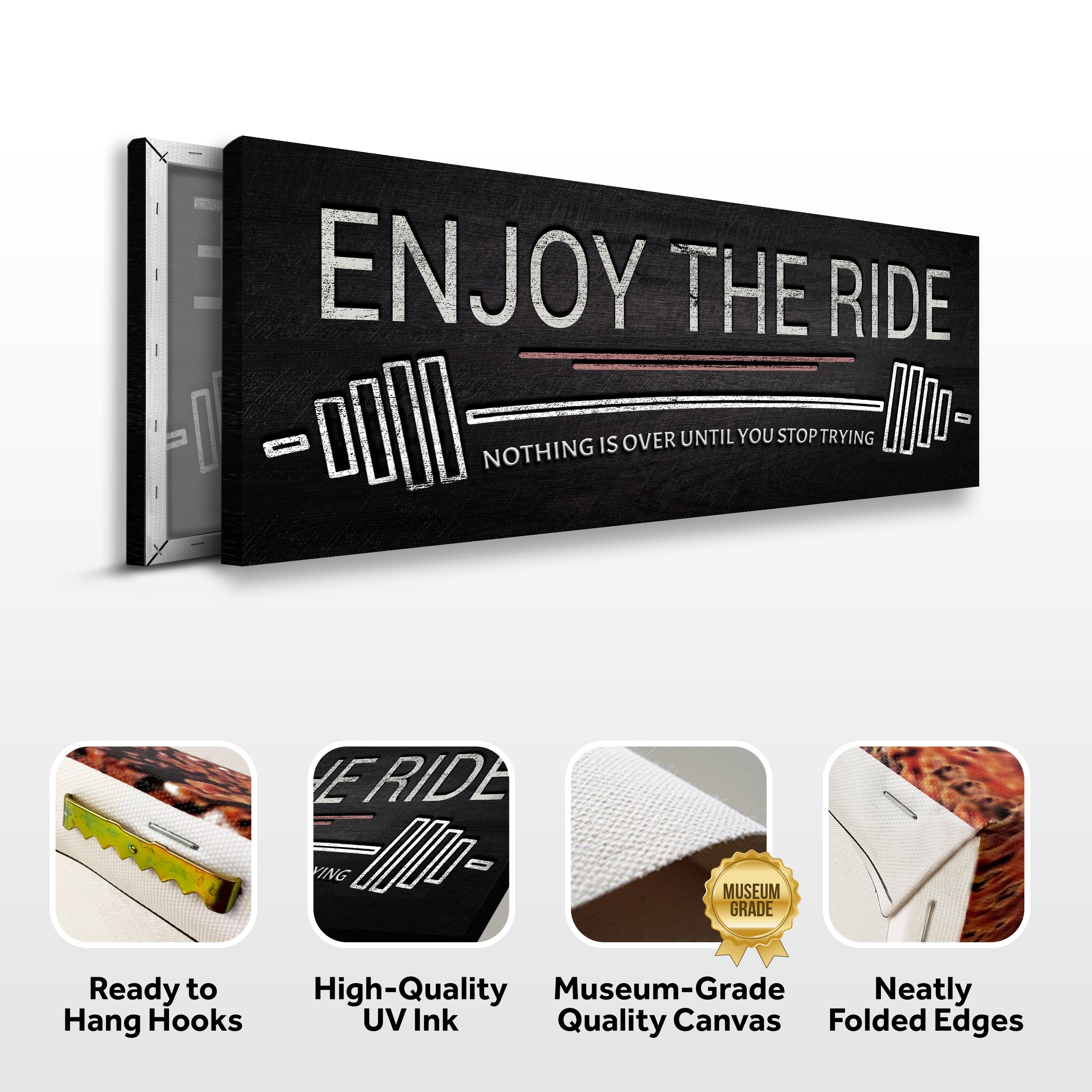 Enjoy The Ride Gym Sign on sale at MyriadMart