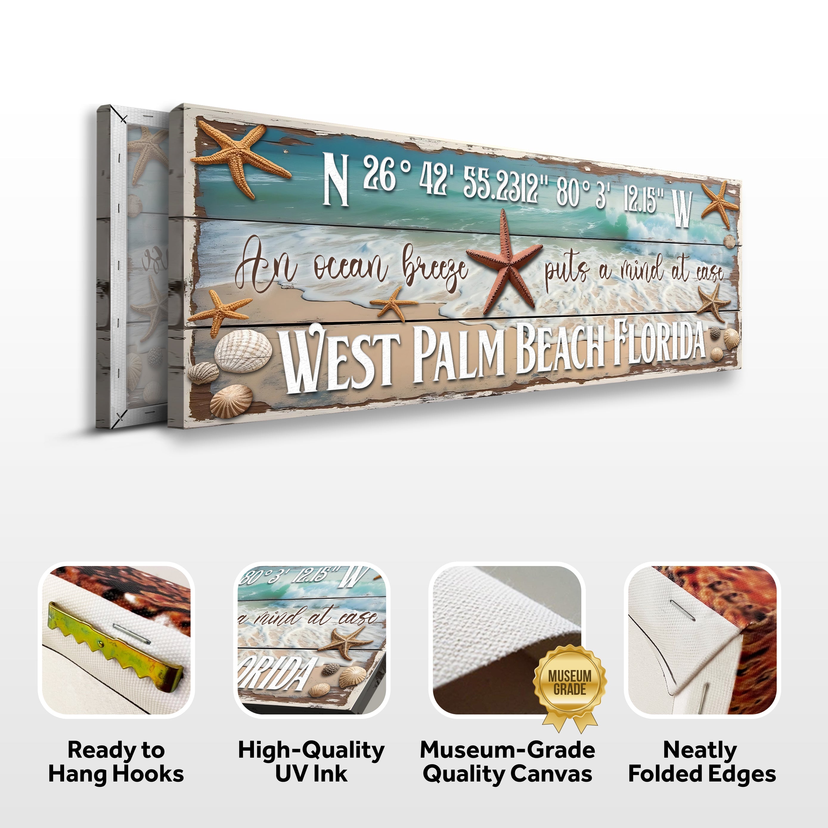 Personalized Beach House Coastal Sign III on sale at MyriadMart