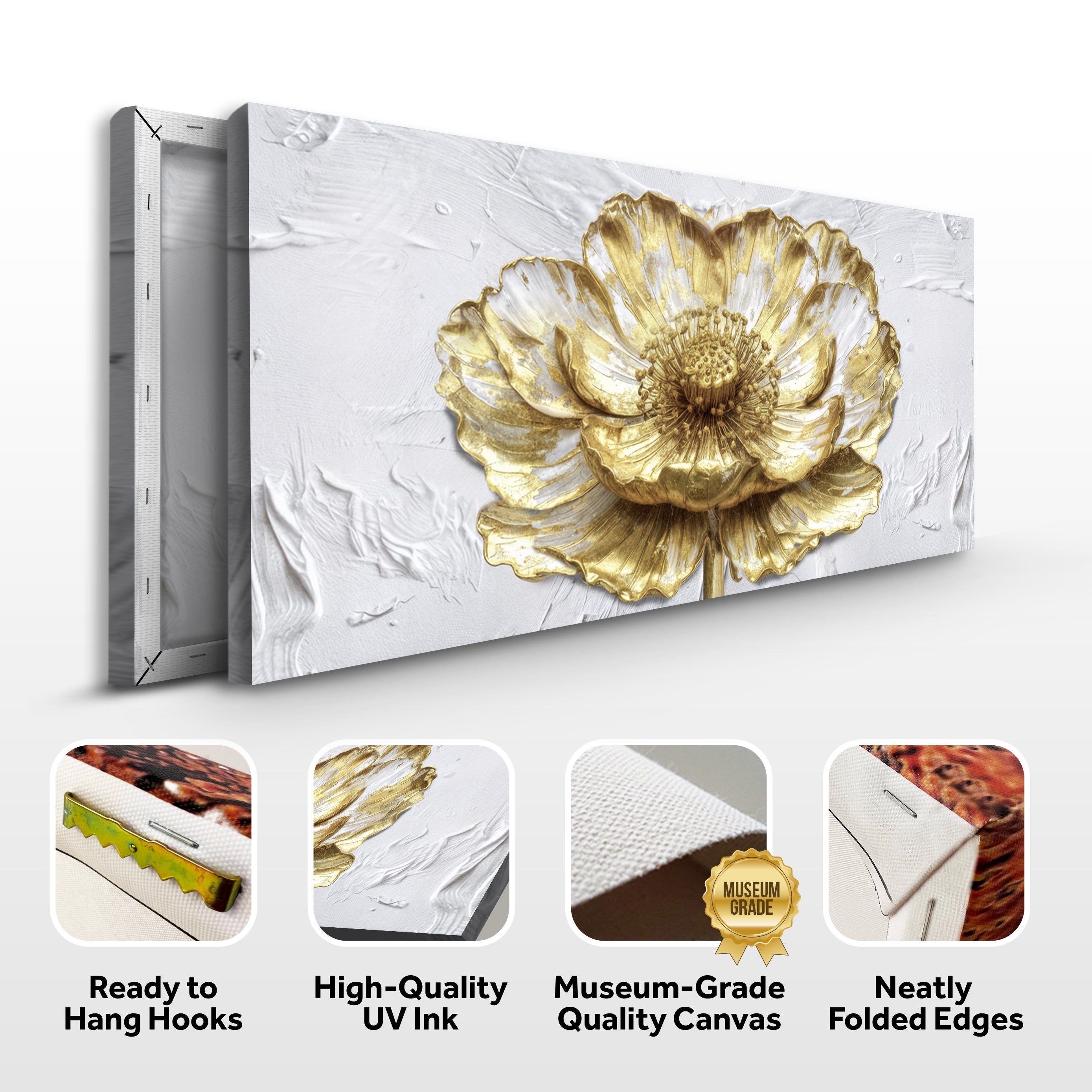 Golden Dandelion Minimalist Abstract Wall Art V on sale at MyriadMart