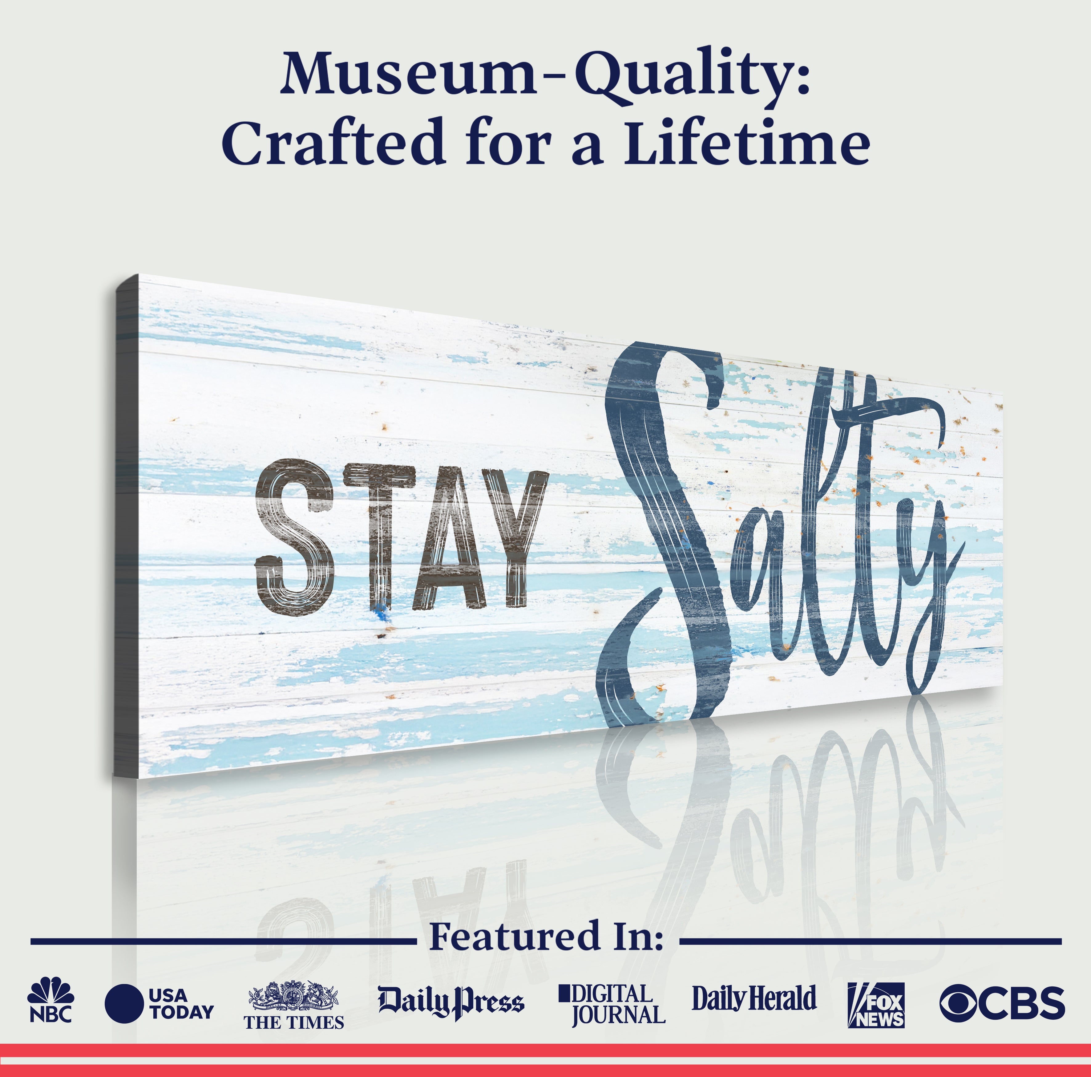 Stay Salty Coastal Sign IX on sale at MyriadMart